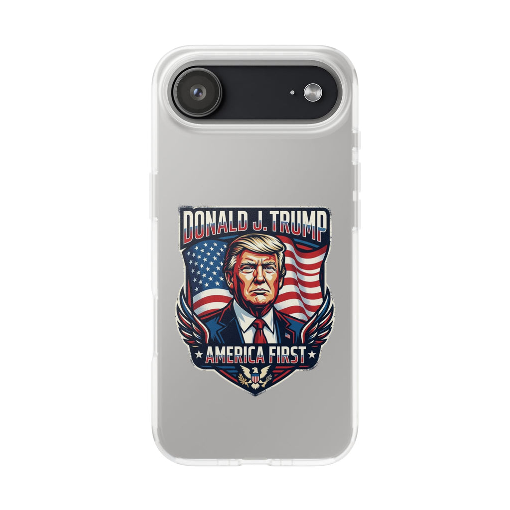 Political Phone Case — 'America First' Patriotic Shield Design