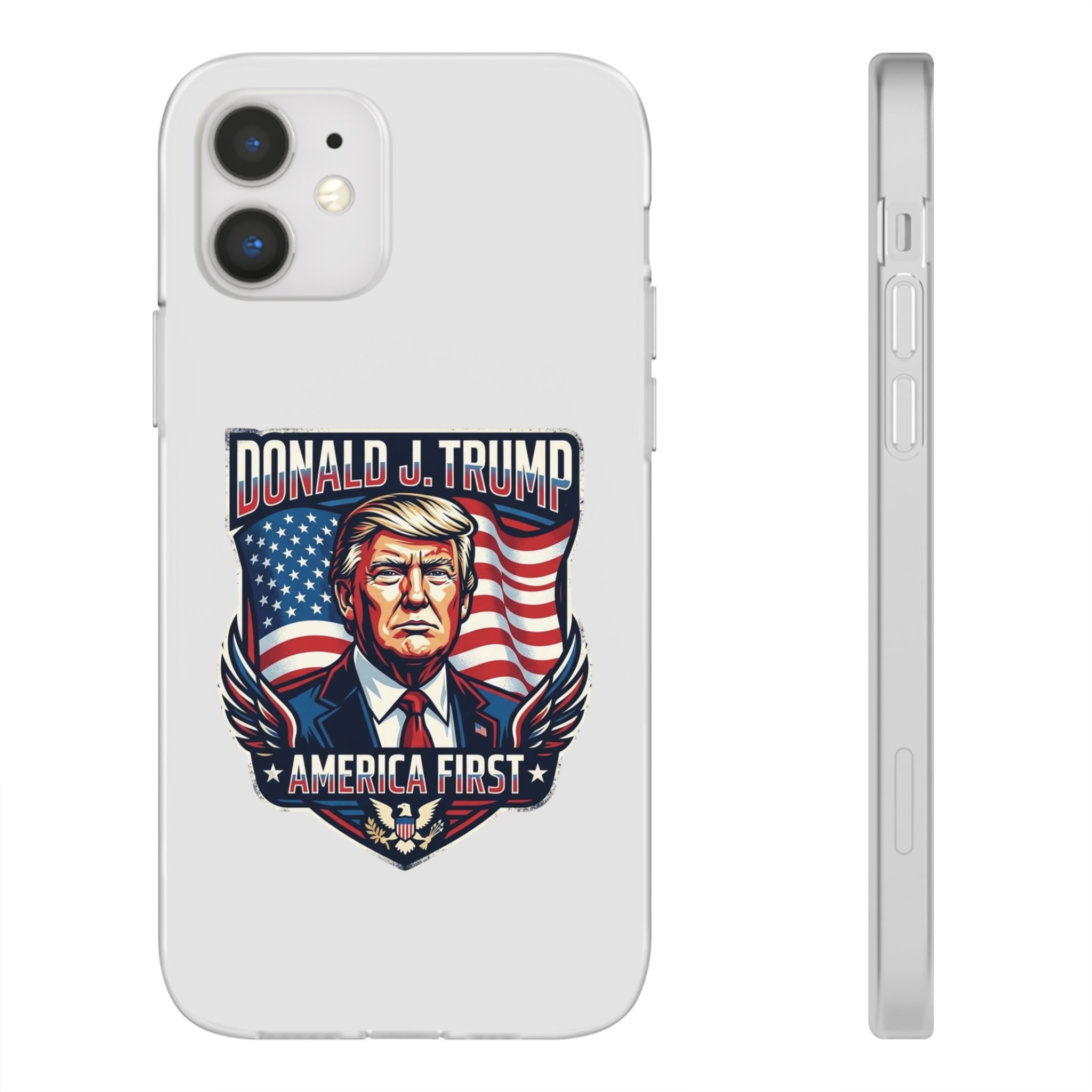 Political Phone Case — 'America First' Patriotic Shield Design