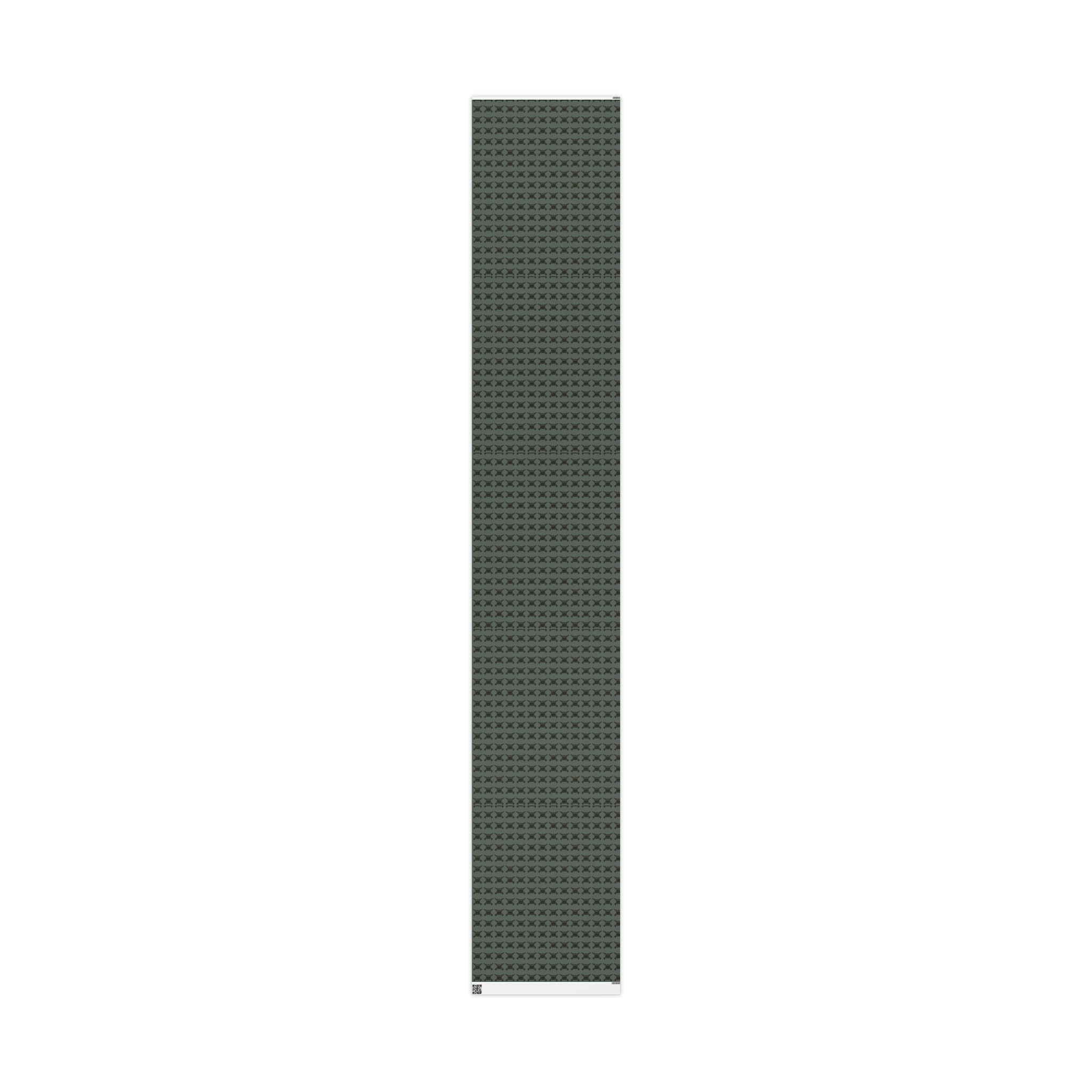 Wrapping Paper - Olive Green Viking Helmet Pattern Gift Wrap