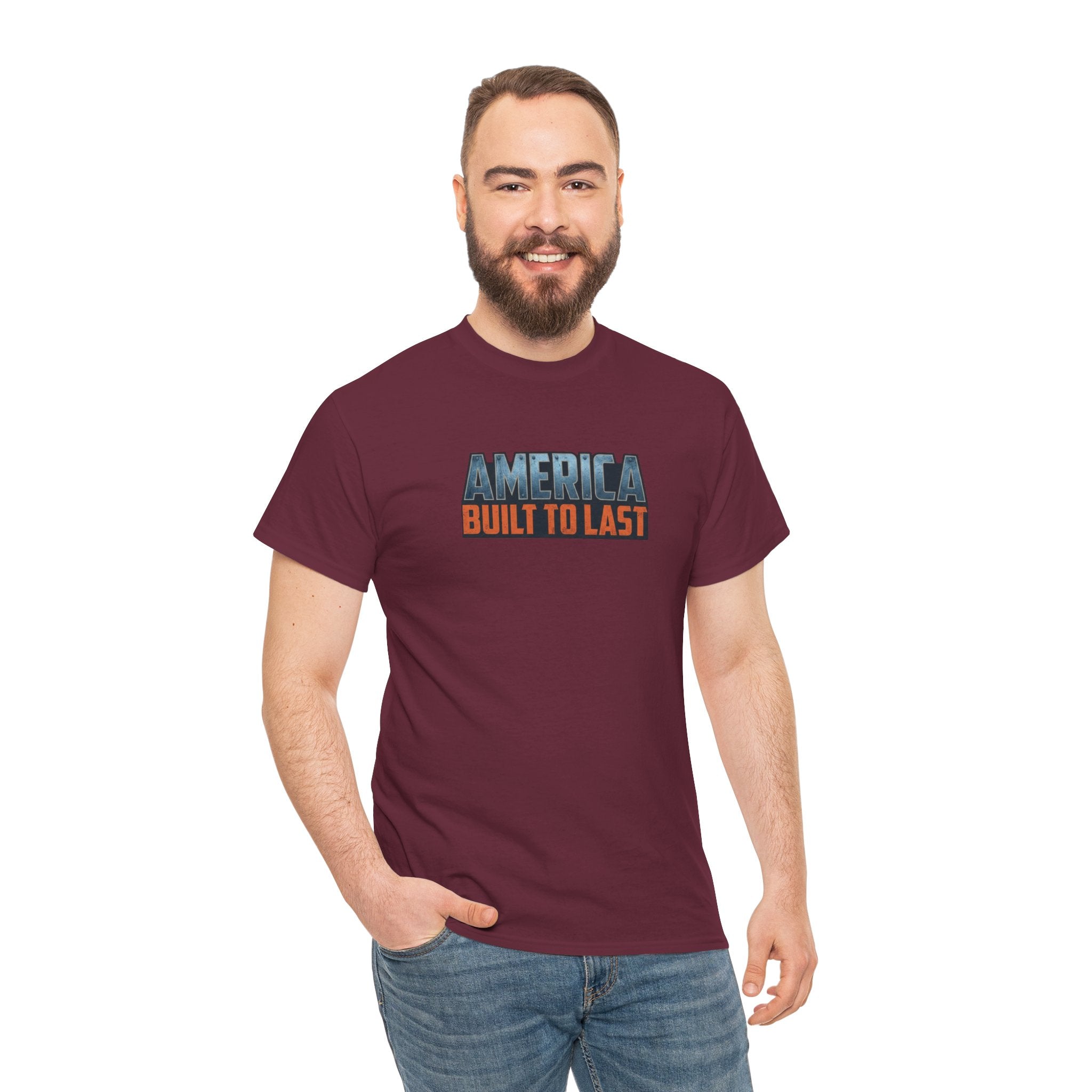 America Built to Last Tee — Trump 2024 Patriotic Graphic T-Shirt