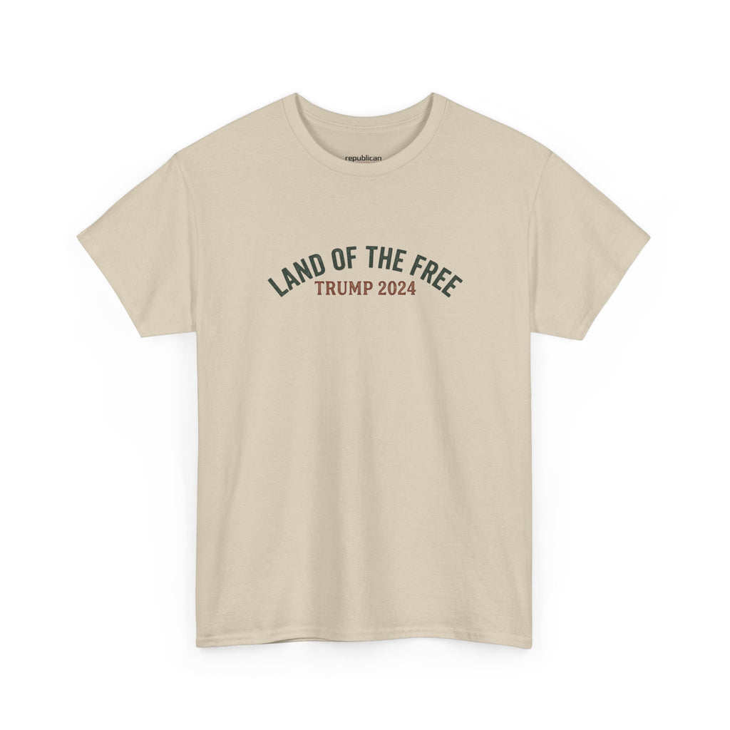 Land of the Free Graphic Tee – Vintage Mountain Campaign Design