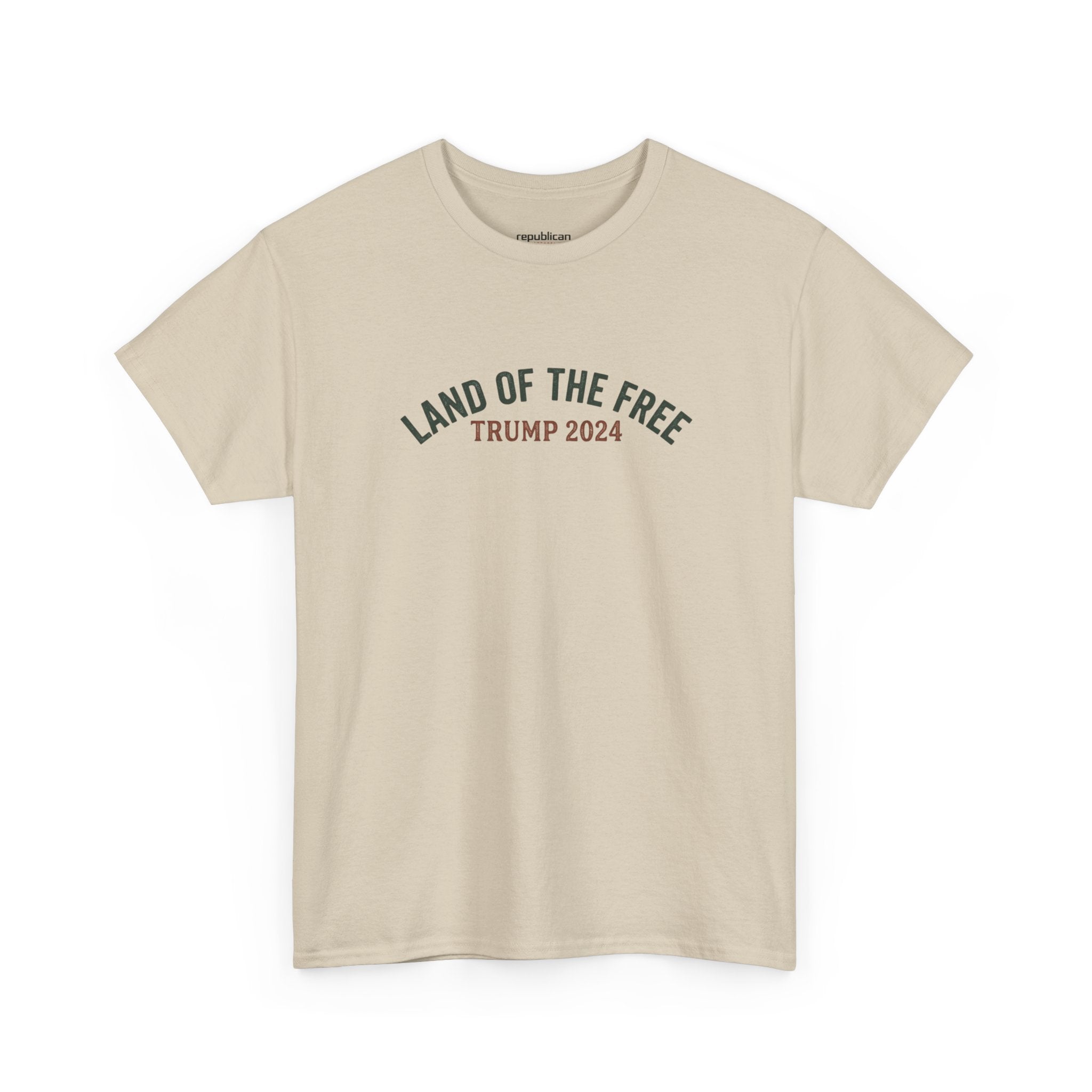Land of the Free Graphic Tee – Vintage Mountain Campaign Design