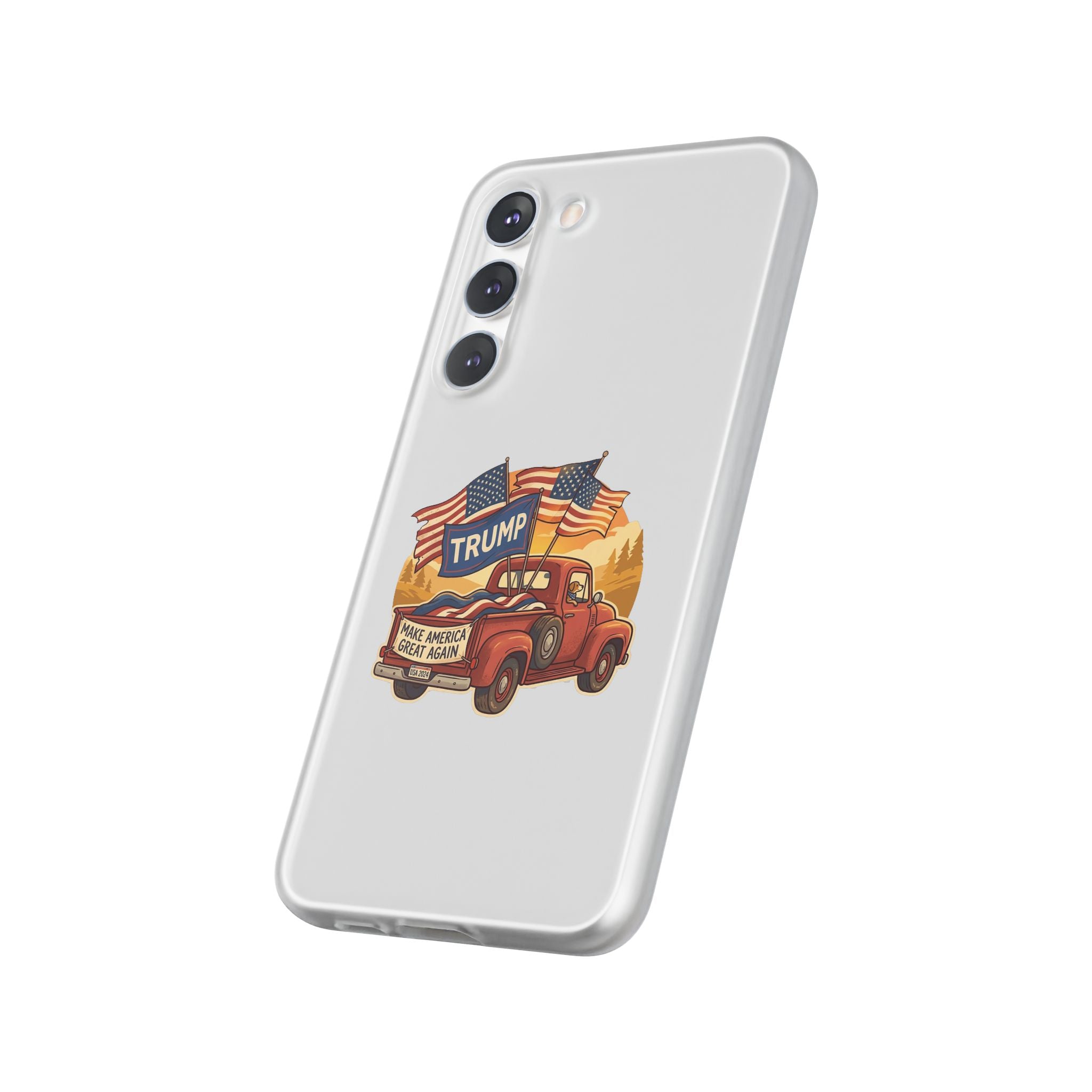 Trump Truck Phone Case — Patriotic MAGA Flag iPhone Case