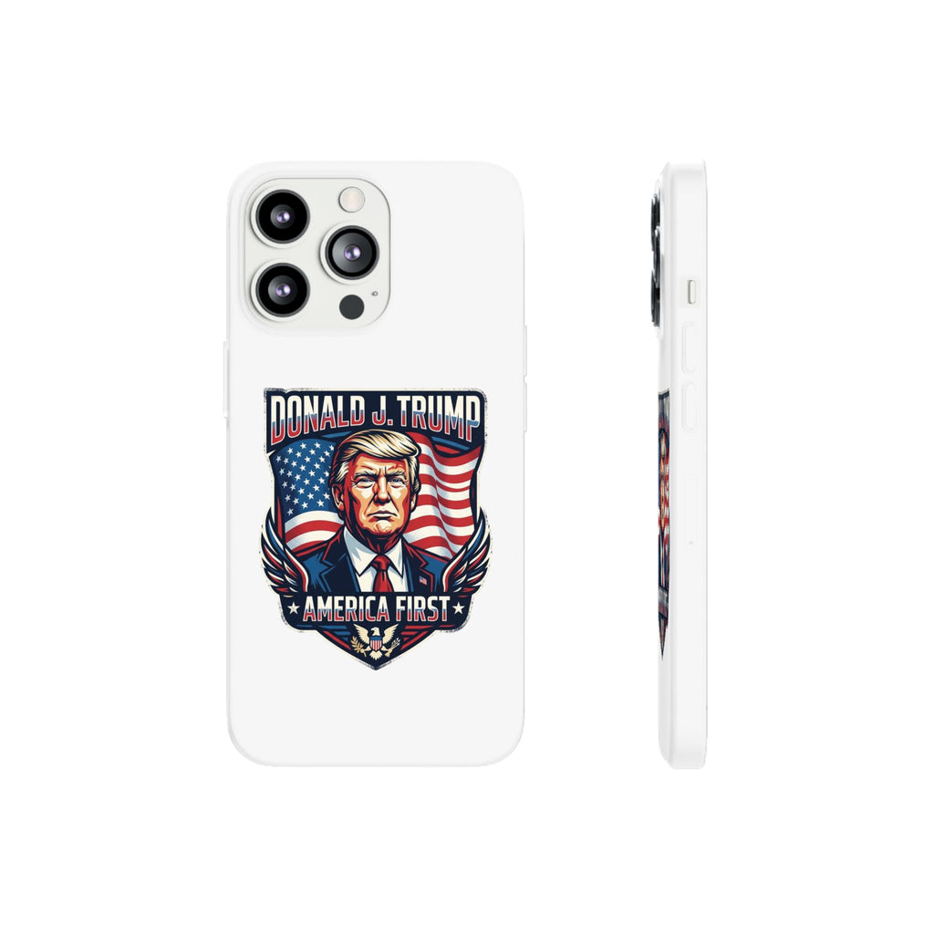 Political Phone Case — 'America First' Patriotic Shield Design