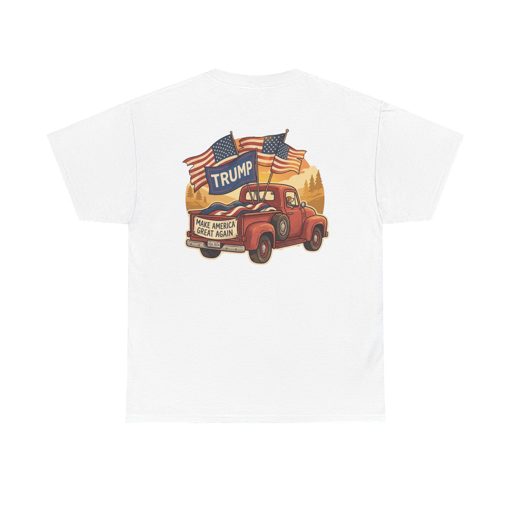 Trump Vintage Truck T-Shirt – Make America Great Again Flag Tee