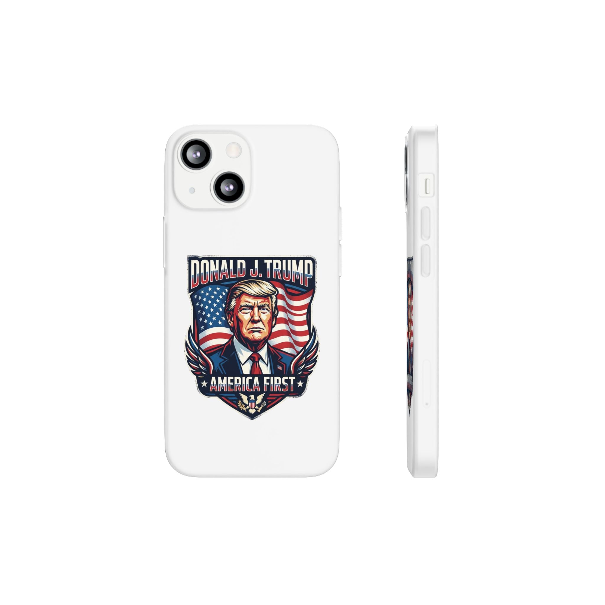 Political Phone Case — 'America First' Patriotic Shield Design
