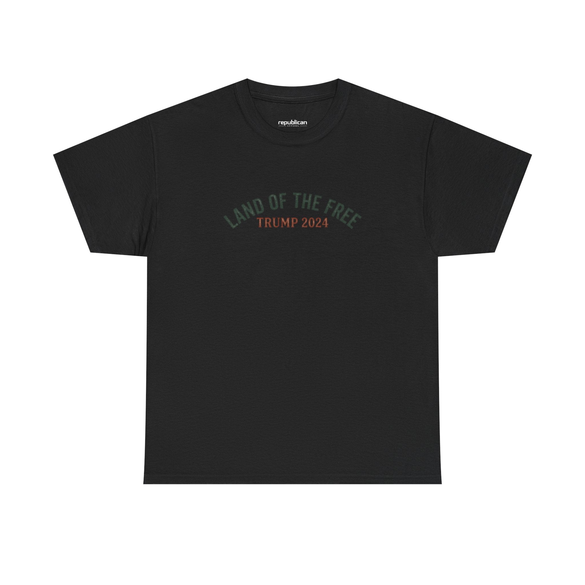 Land of the Free Graphic Tee – Vintage Mountain Campaign Design