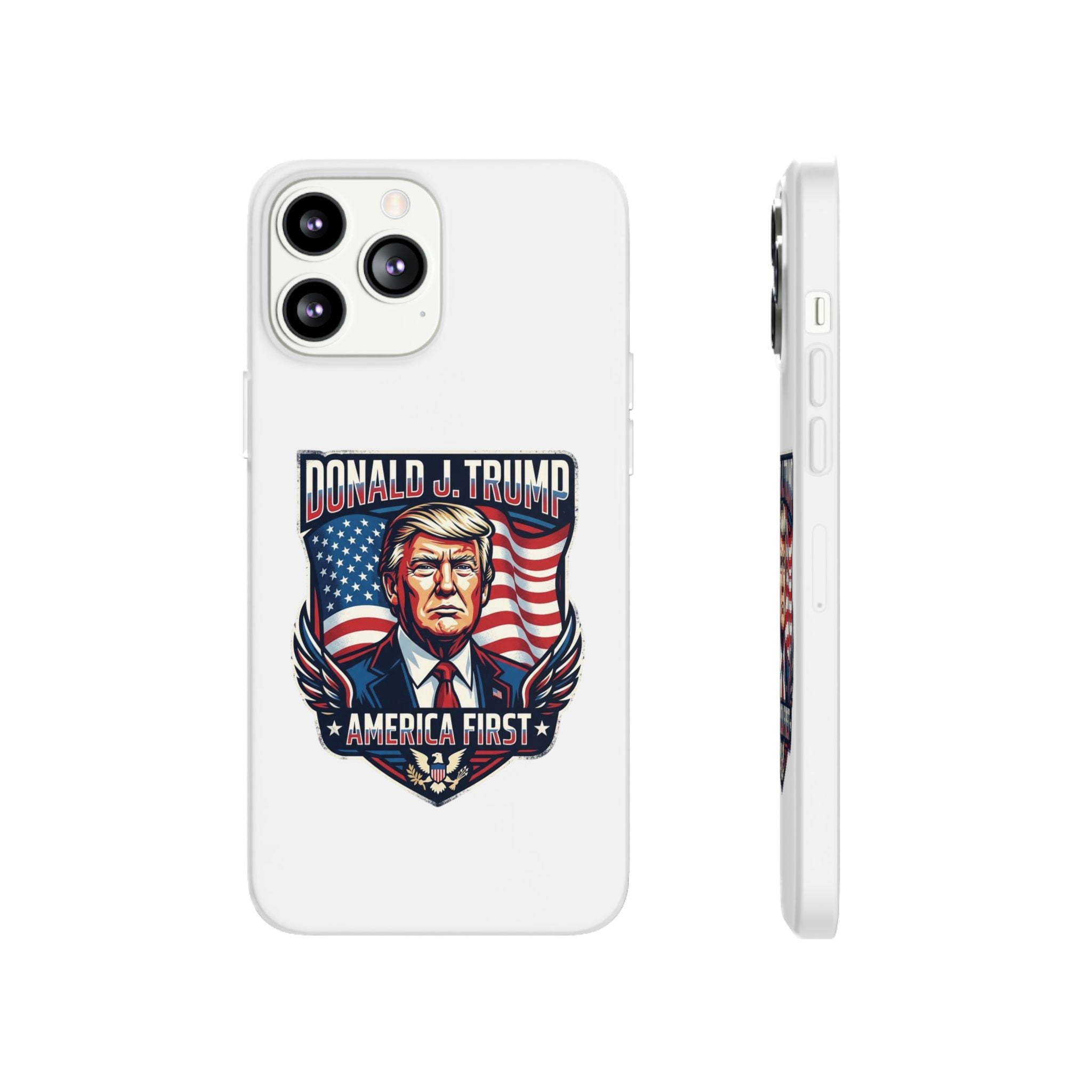 Political Phone Case — 'America First' Patriotic Shield Design