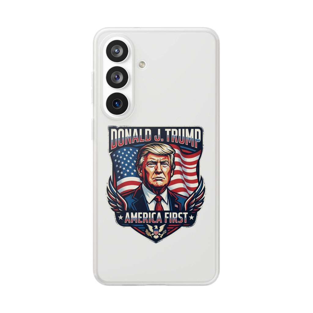Political Phone Case — 'America First' Patriotic Shield Design
