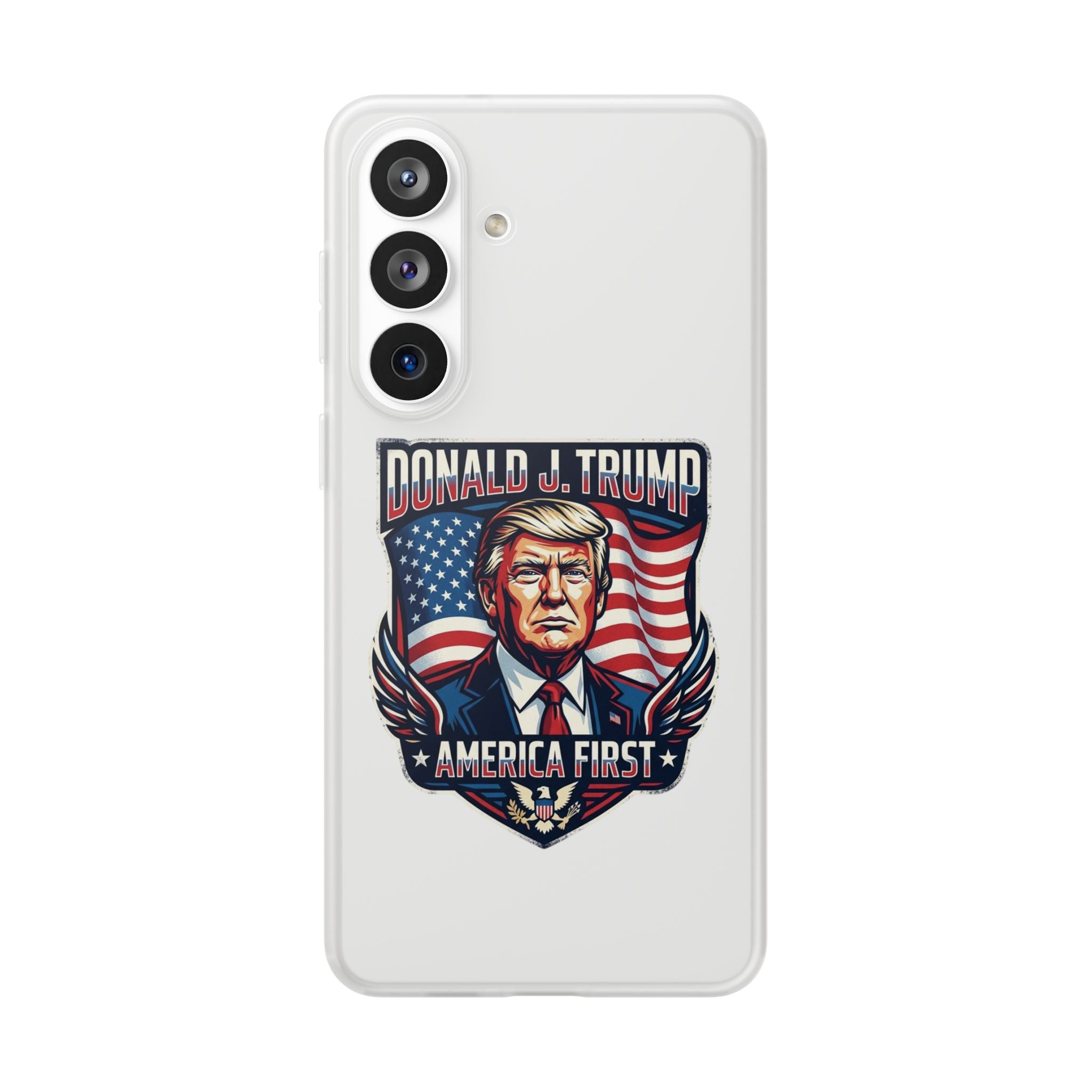 Political Phone Case — 'America First' Patriotic Shield Design