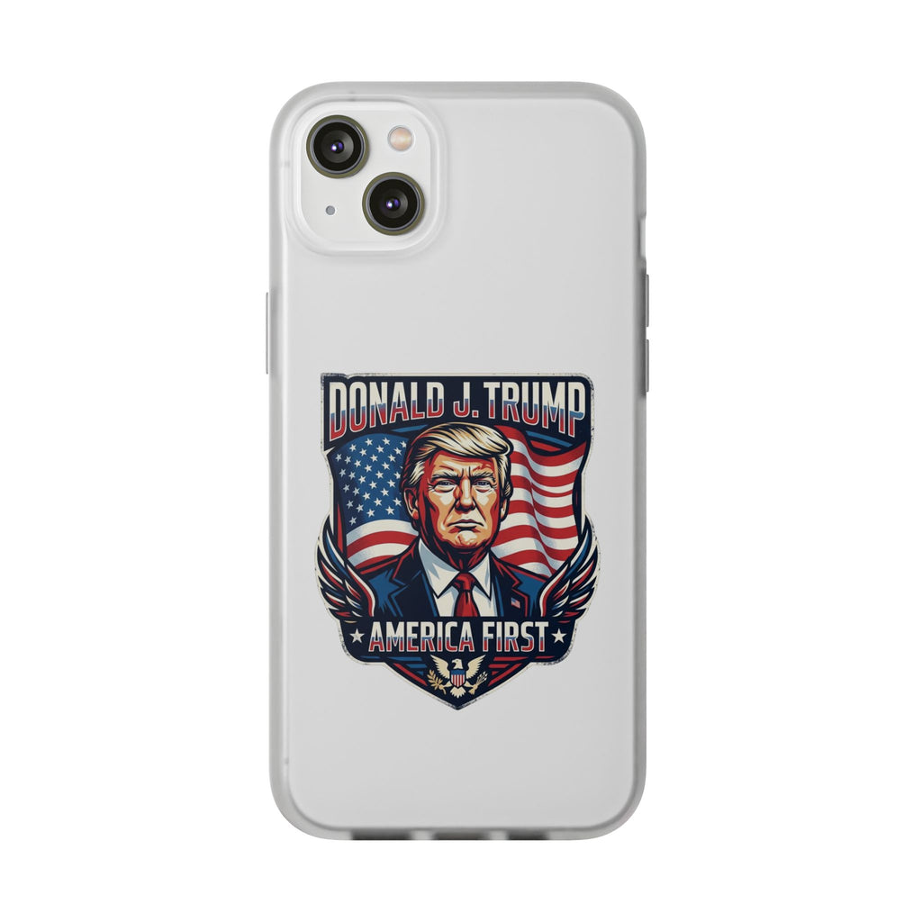 Political Phone Case — 'America First' Patriotic Shield Design