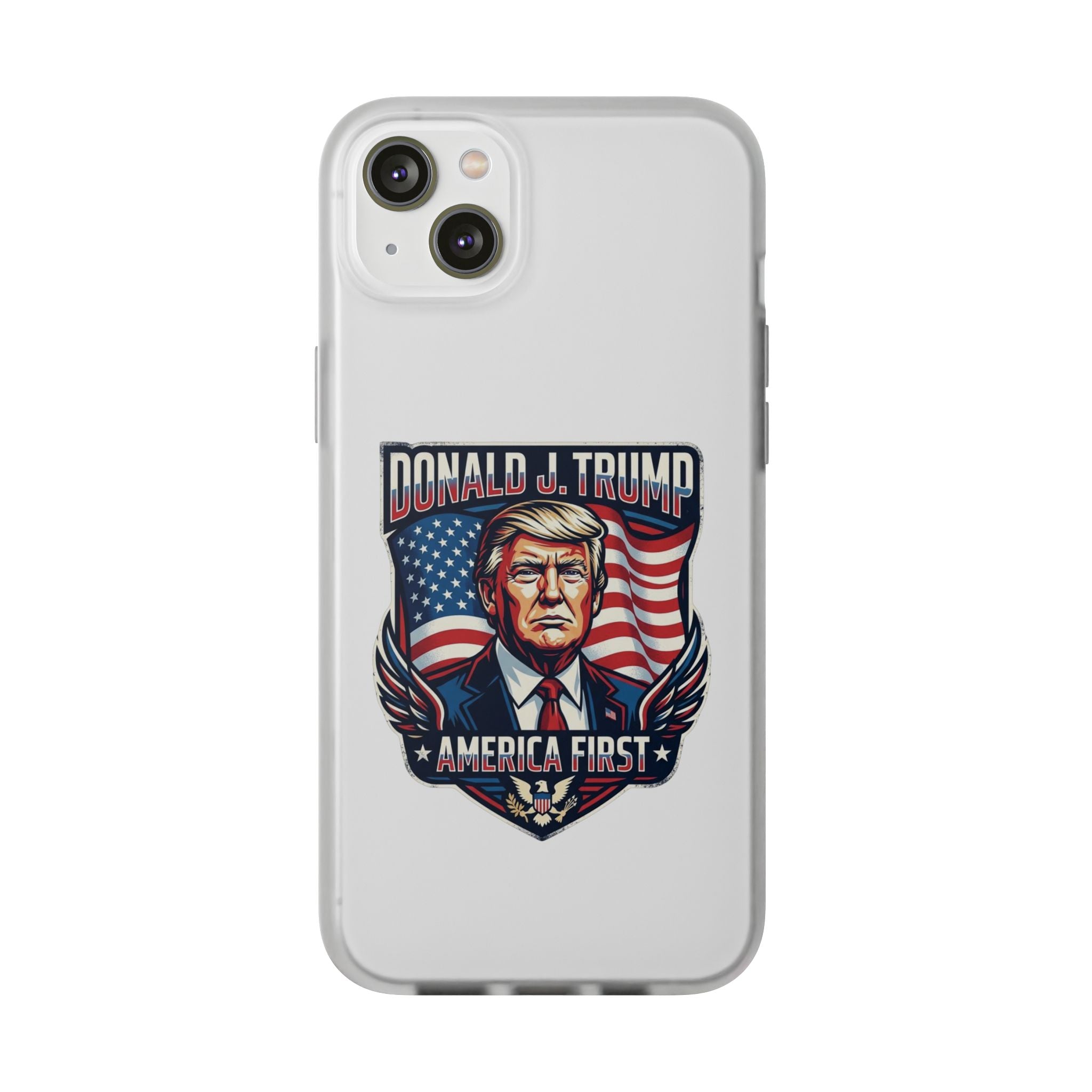 Political Phone Case — 'America First' Patriotic Shield Design