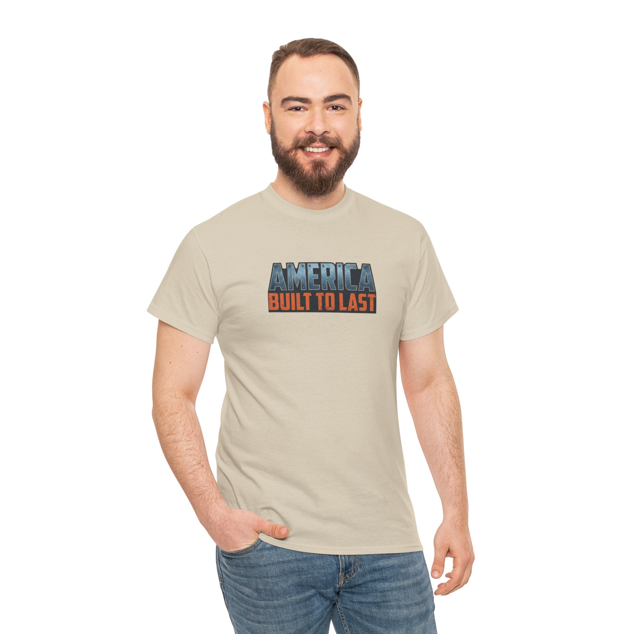 America Built to Last Tee — Trump 2024 Patriotic Graphic T-Shirt