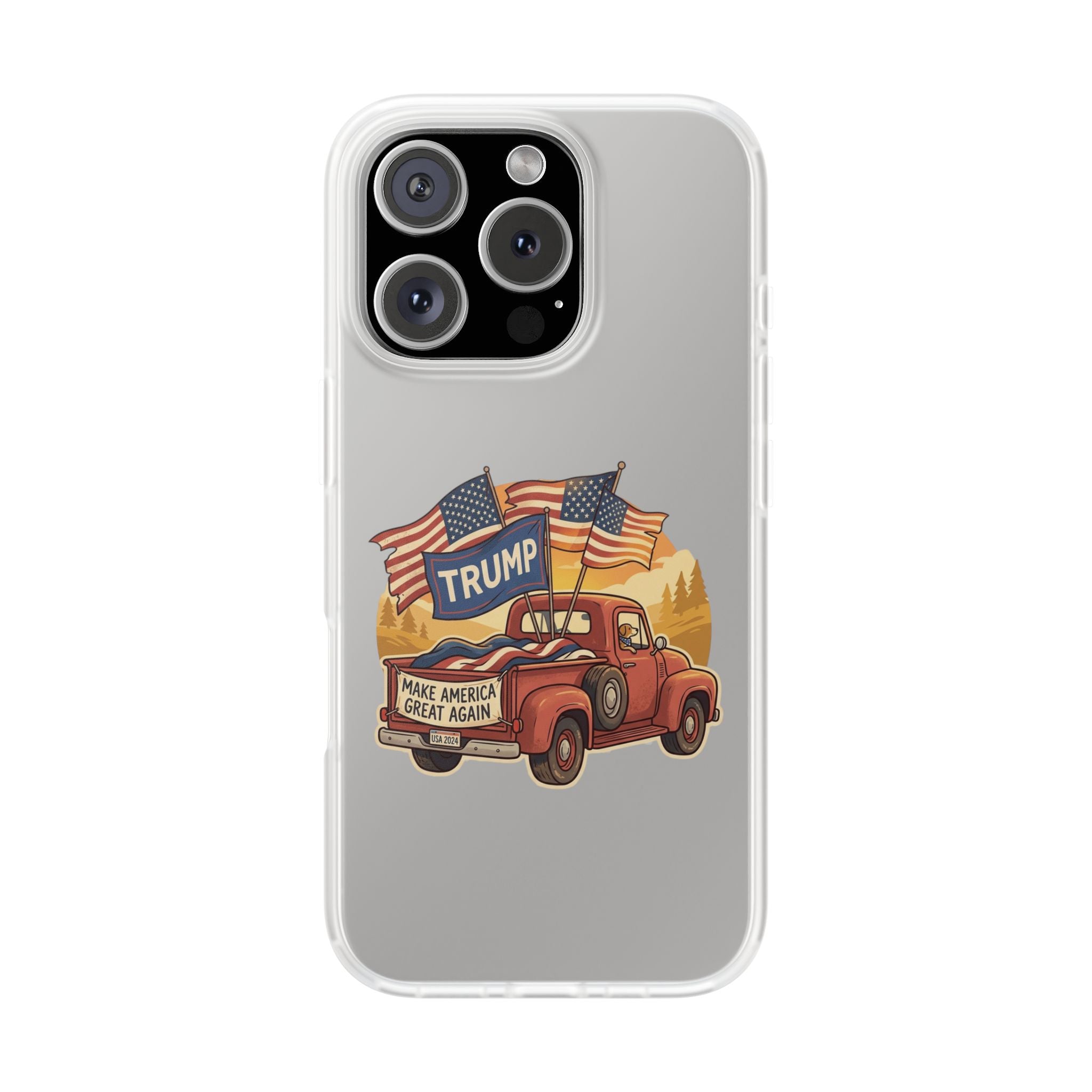 Trump Truck Phone Case — Patriotic MAGA Flag iPhone Case