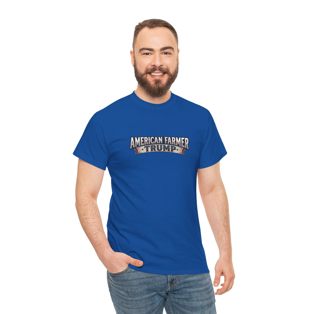 American Farmer Trump T-Shirt – Patriotic Tractor Graphic Tee