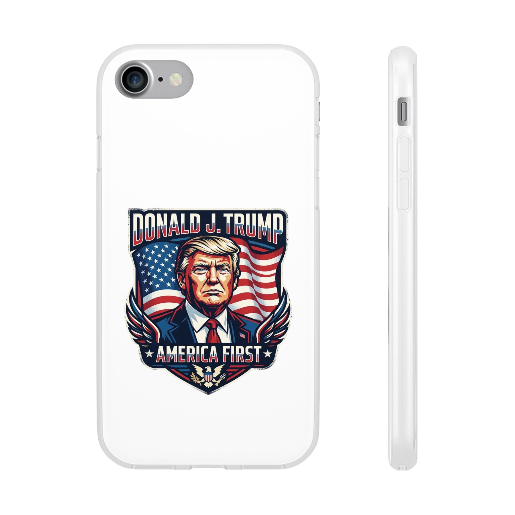 Political Phone Case — 'America First' Patriotic Shield Design