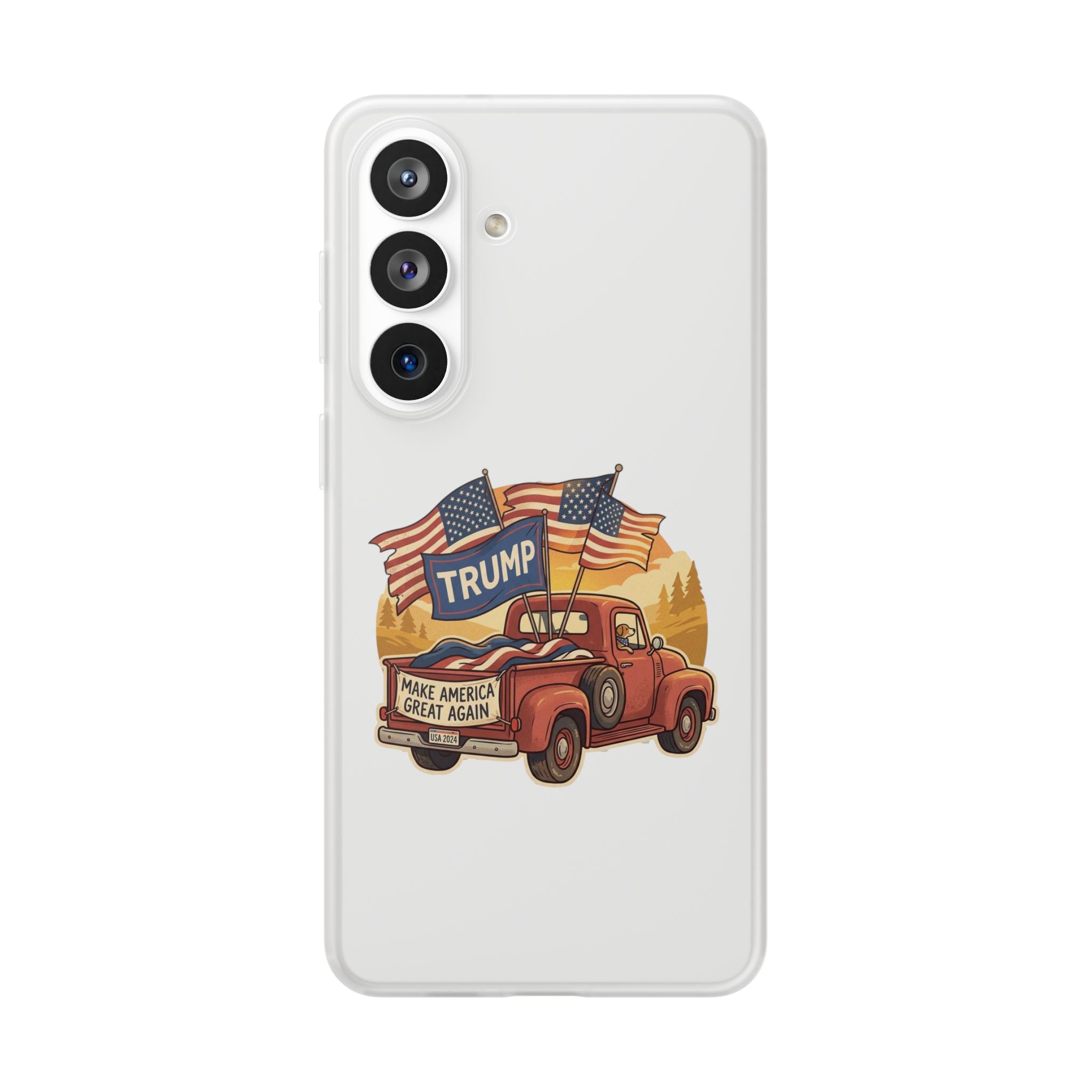 Trump Truck Phone Case — Patriotic MAGA Flag iPhone Case
