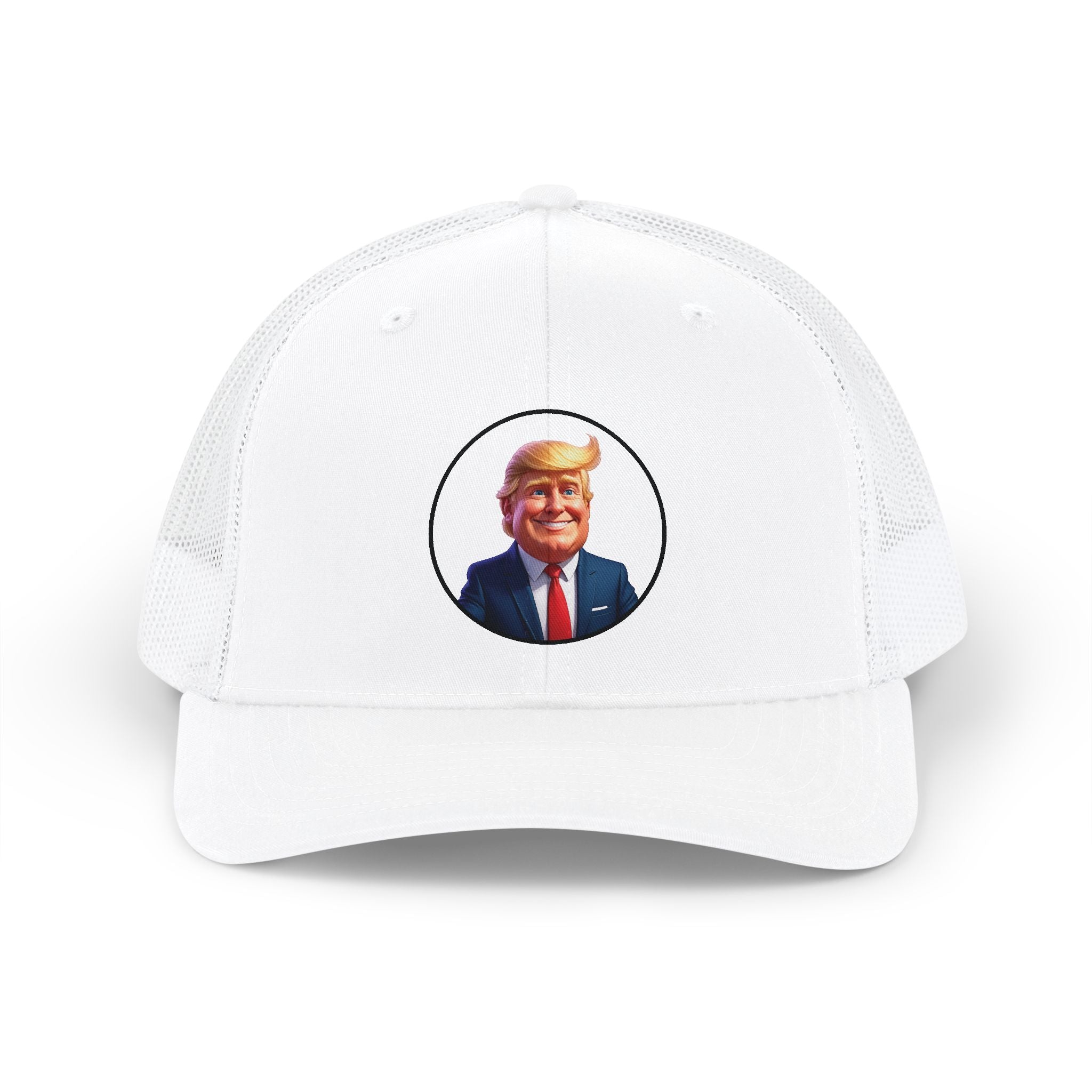 Trucker Cap with Cartoon Politician Portrait