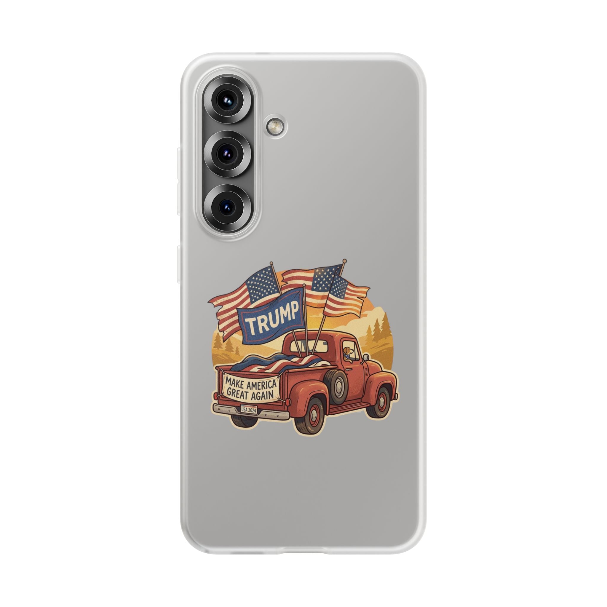 Trump Truck Phone Case — Patriotic MAGA Flag iPhone Case