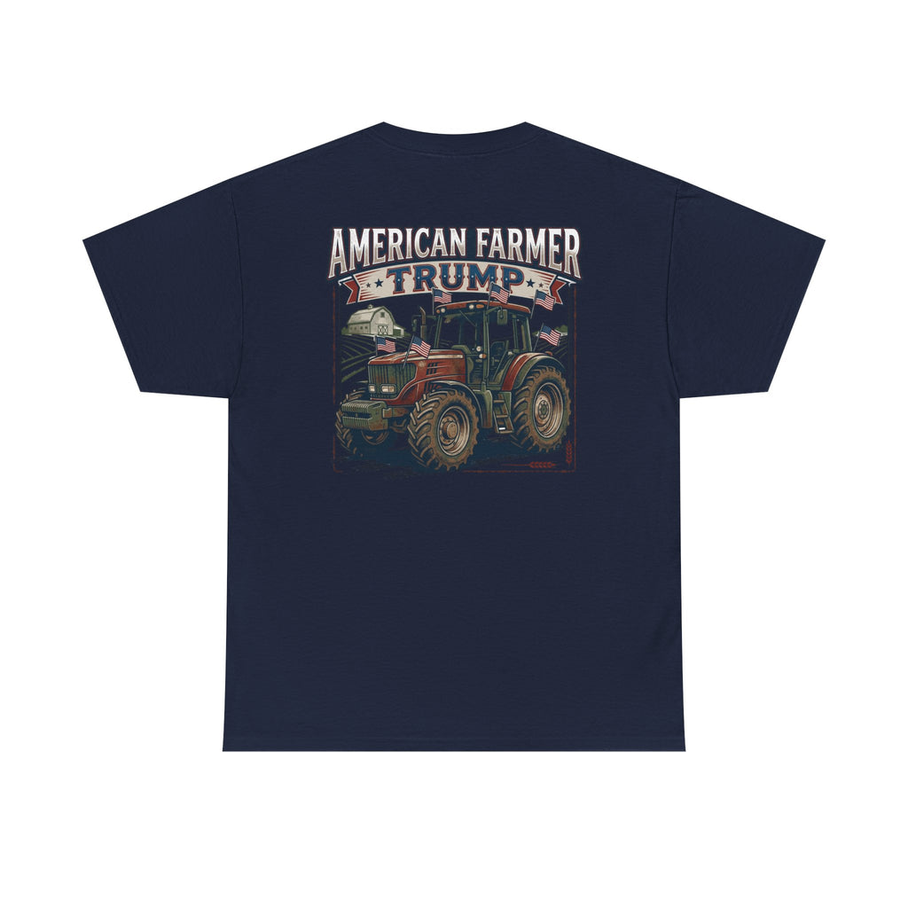 American Farmer Trump T-Shirt – Patriotic Tractor Graphic Tee