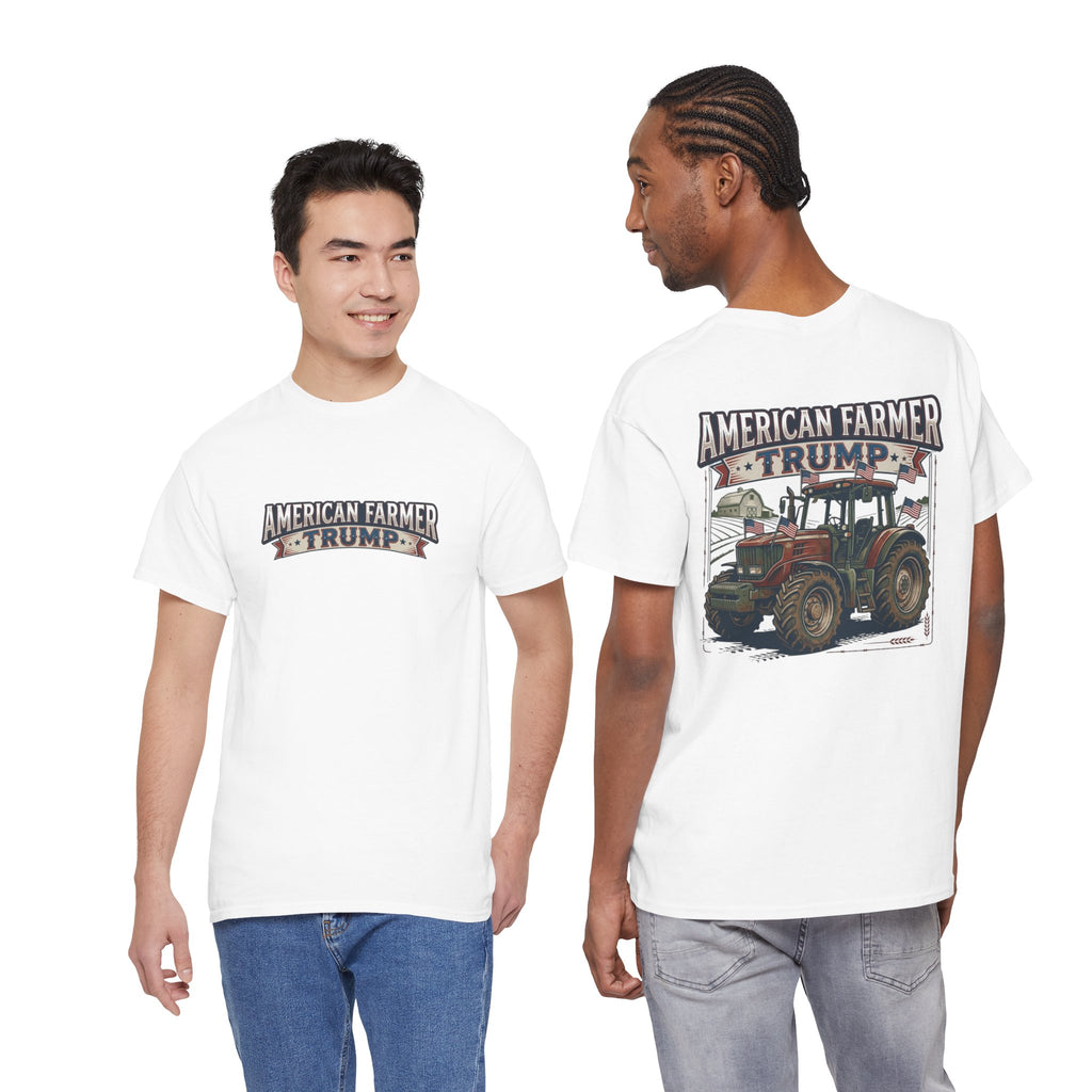 American Farmer Trump T-Shirt – Patriotic Tractor Graphic Tee