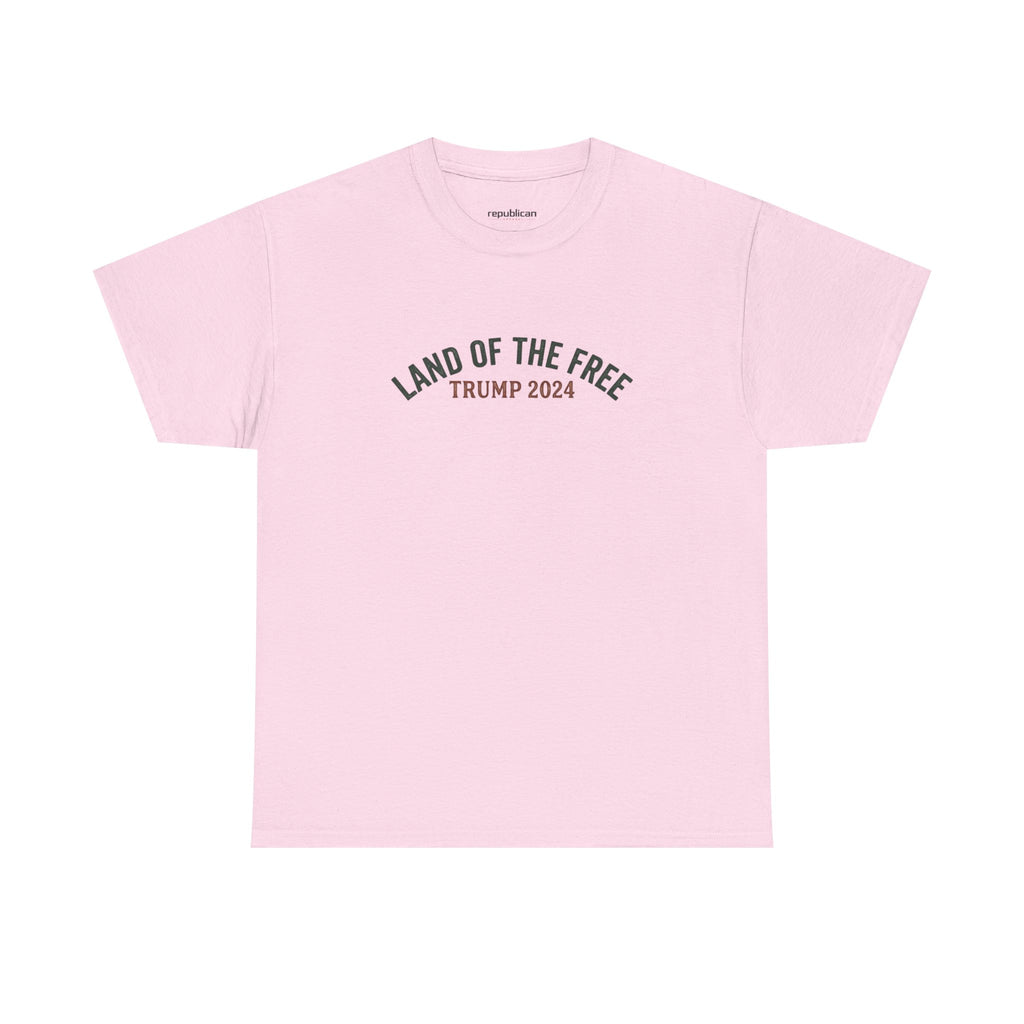 Land of the Free Graphic Tee – Vintage Mountain Campaign Design