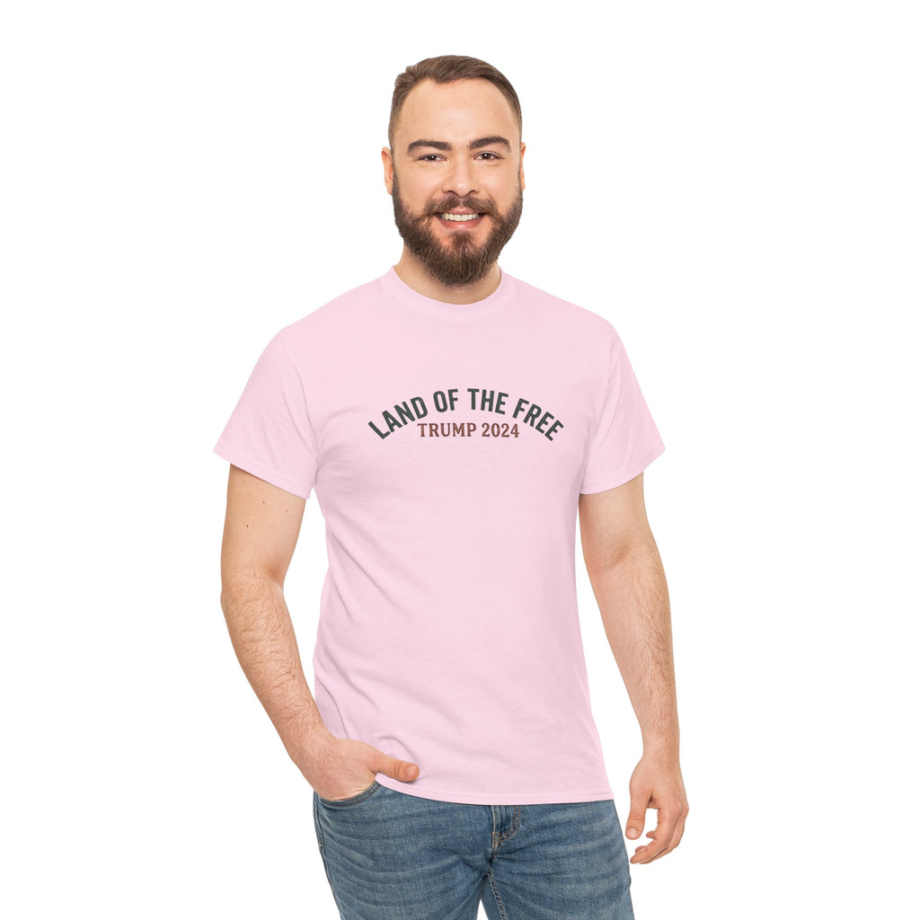 Land of the Free Graphic Tee – Vintage Mountain Campaign Design