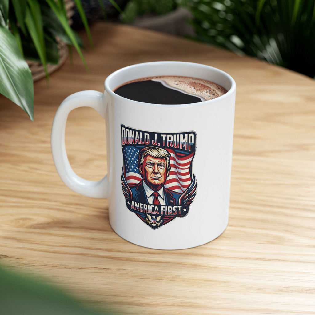 Patriotic Eagle Ceramic Mug – American Flag USA Pride Coffee Cup (11oz/15oz)