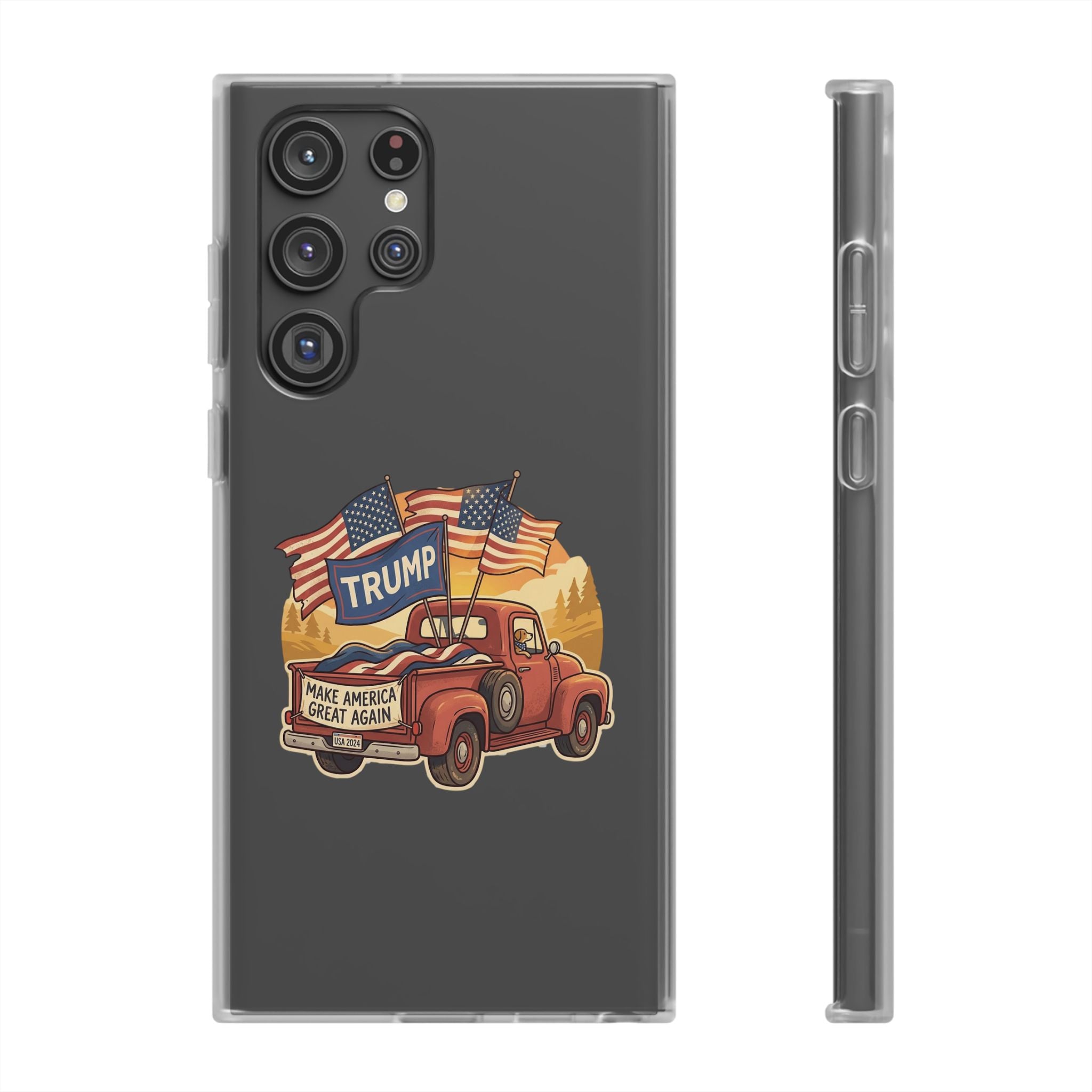 Trump Truck Phone Case — Patriotic MAGA Flag iPhone Case