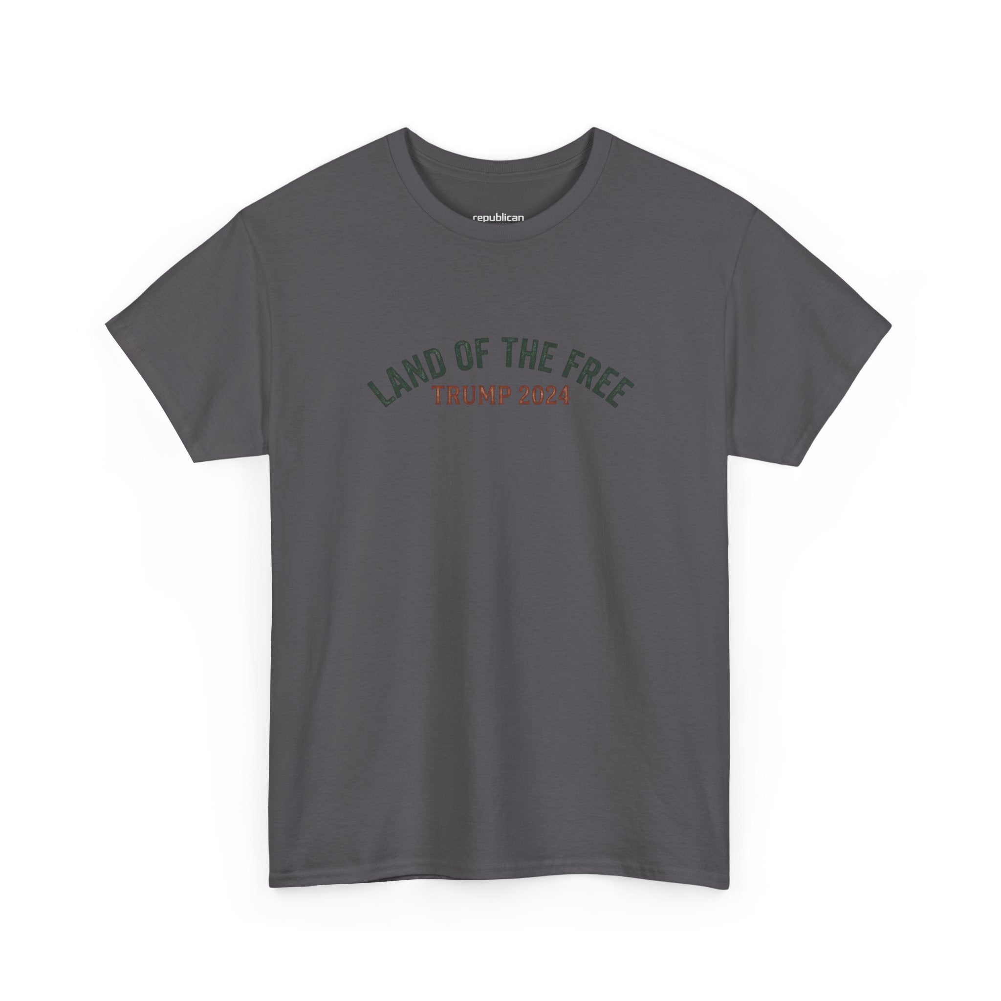 Land of the Free Graphic Tee – Vintage Mountain Campaign Design