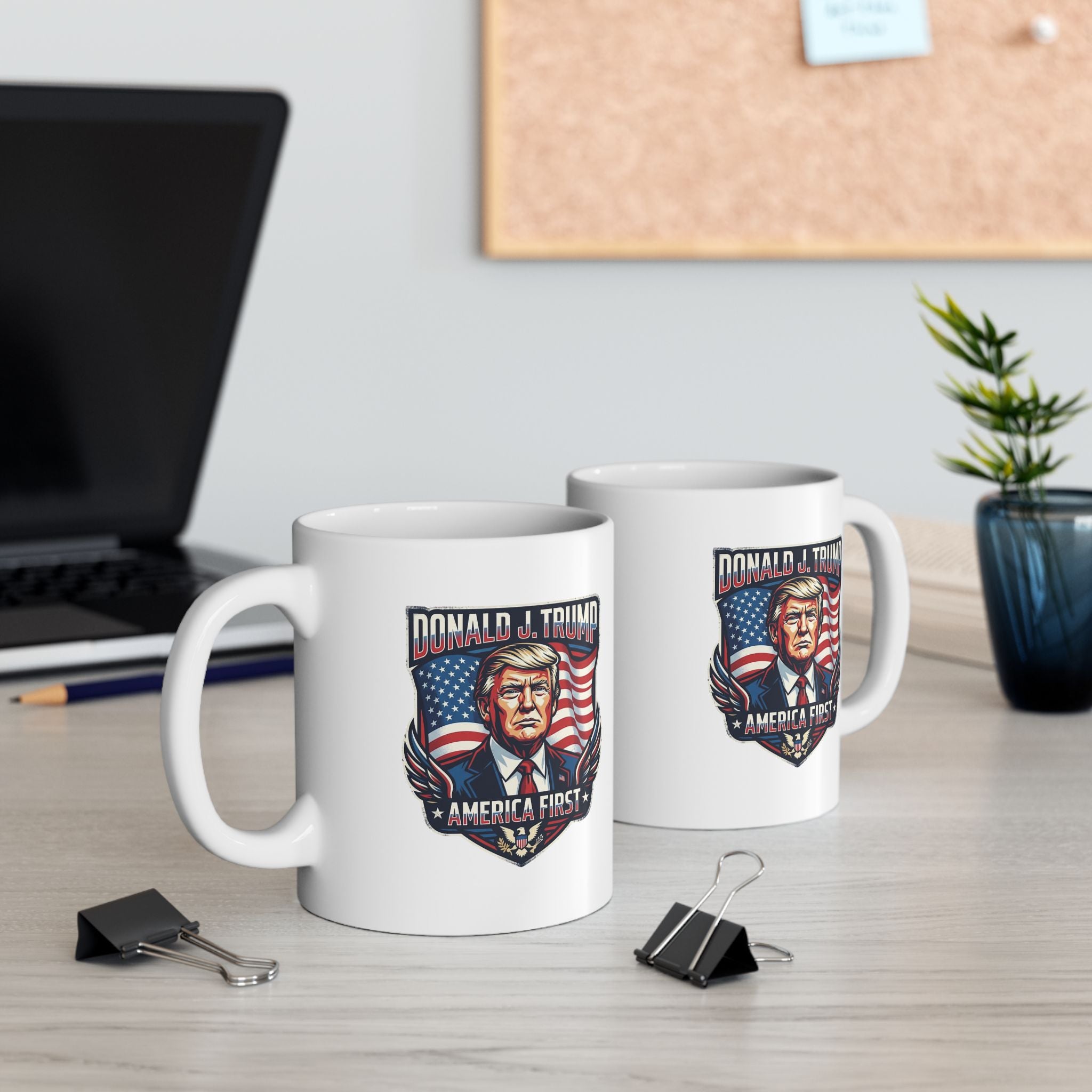 Patriotic Eagle Ceramic Mug – American Flag USA Pride Coffee Cup (11oz/15oz)