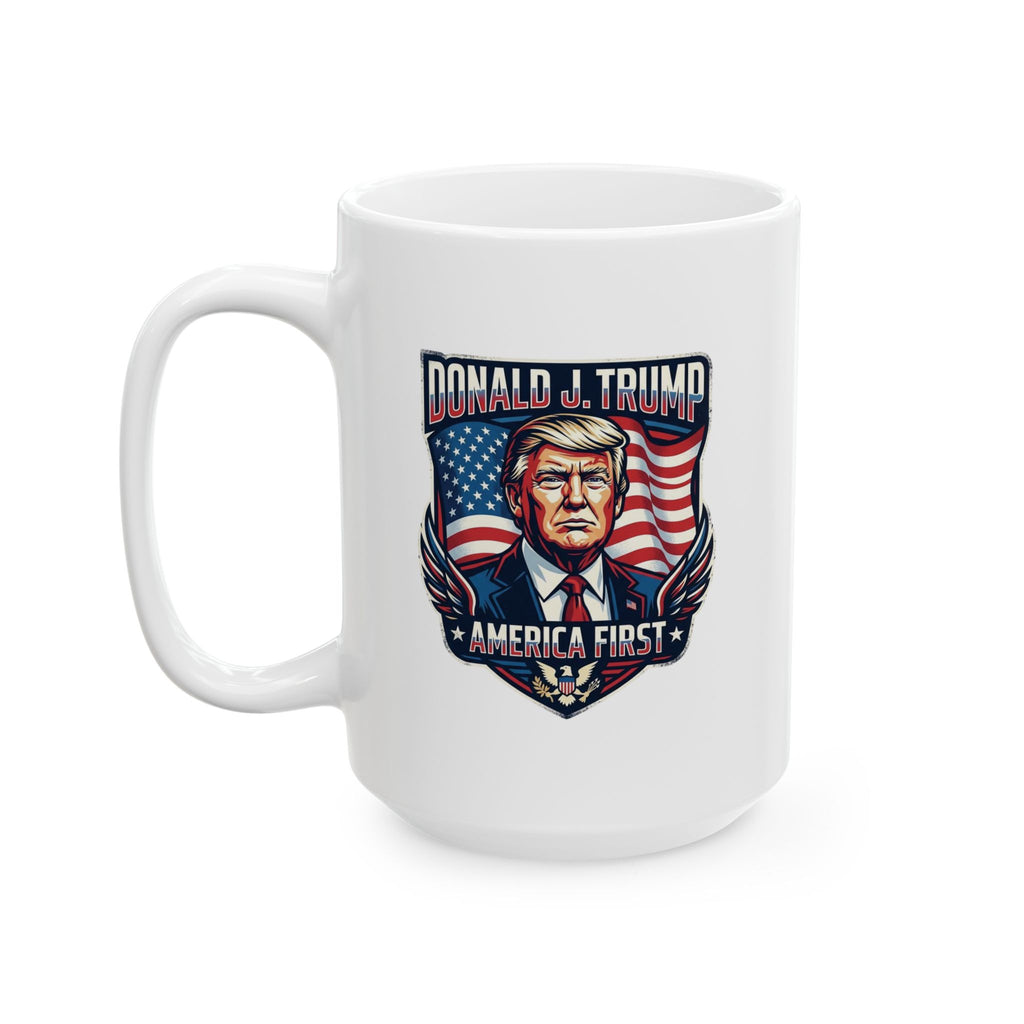 Patriotic Eagle Ceramic Mug – American Flag USA Pride Coffee Cup (11oz/15oz)