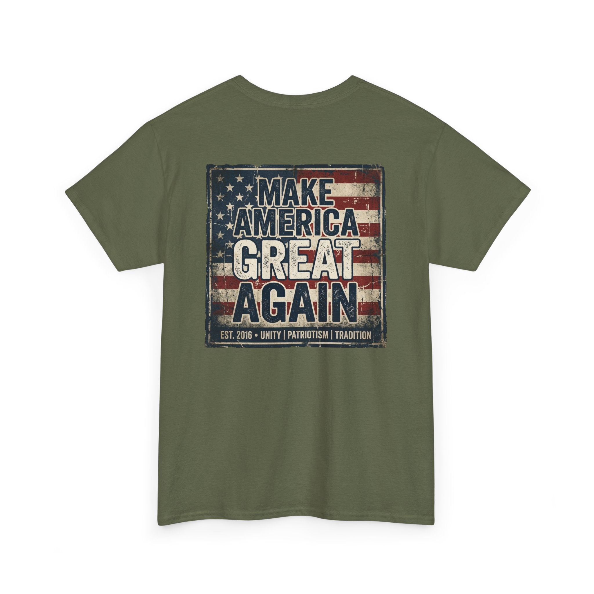 Make America Great Again T‑Shirt — Vintage Flag Patriotic Tee