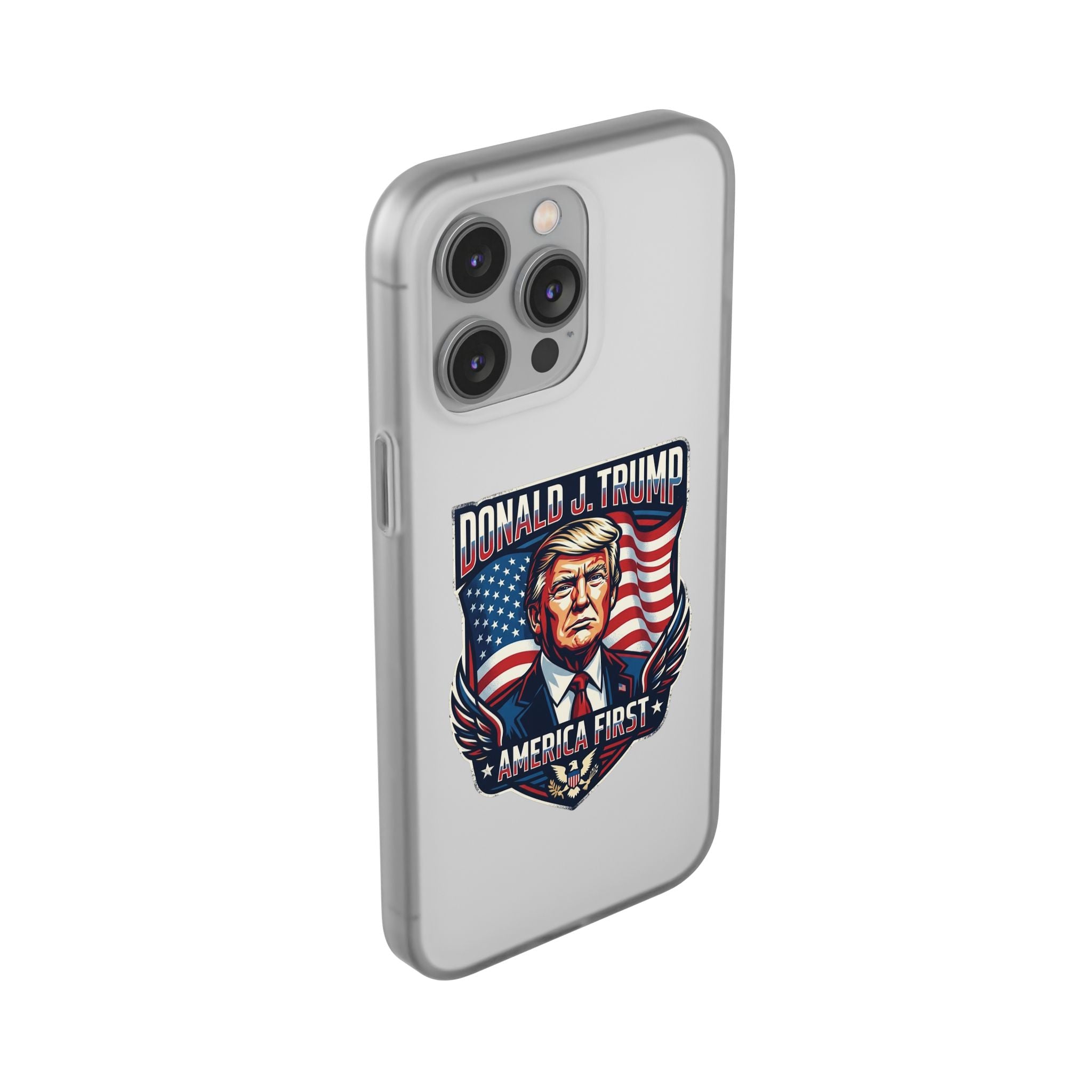 Political Phone Case — 'America First' Patriotic Shield Design