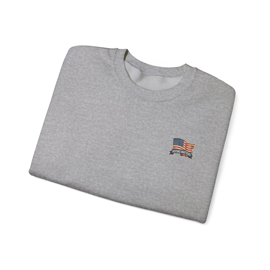 Crewneck Sweatshirt - Vintage Truck with Trump Flags | Make America Great Again Pullover