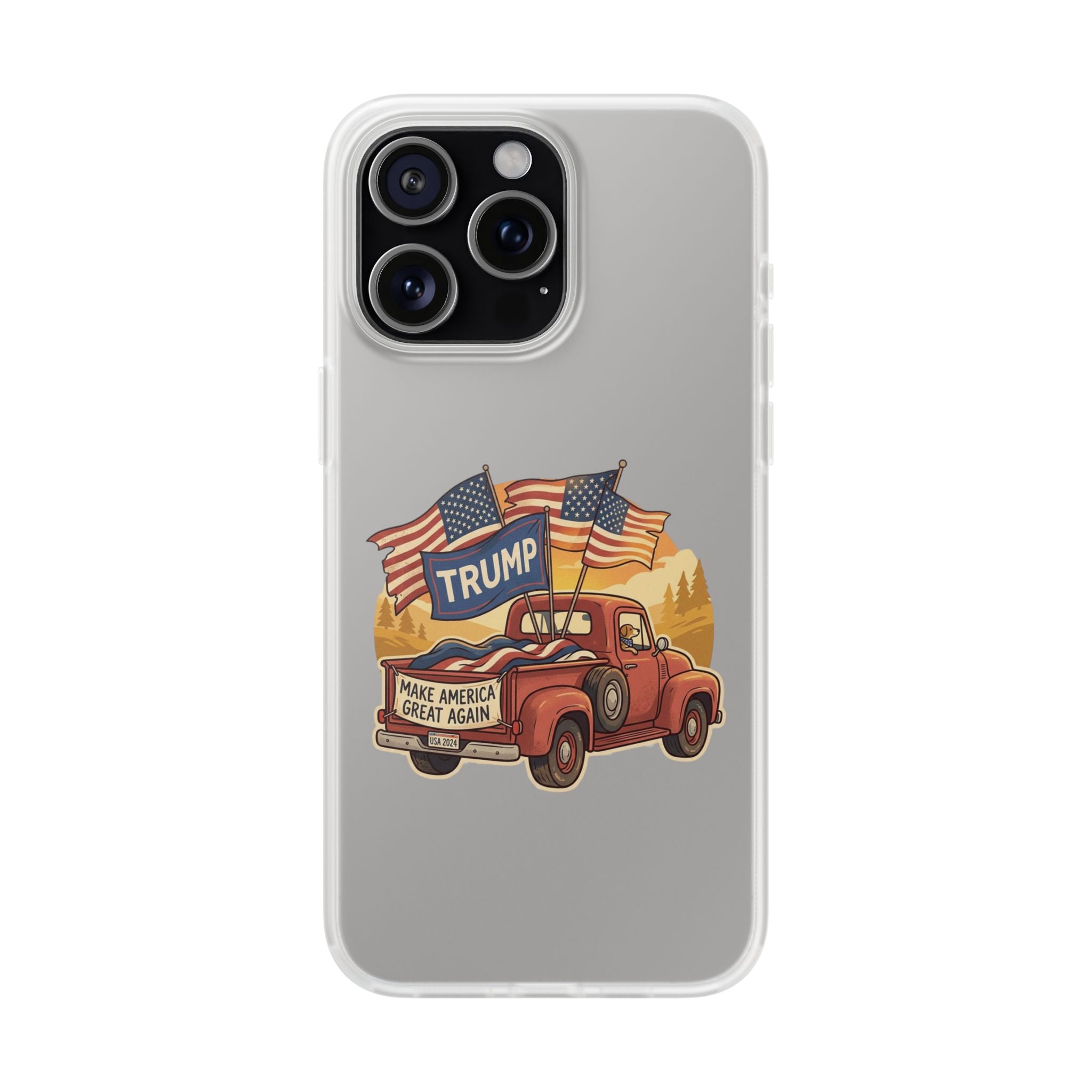 Trump Truck Phone Case — Patriotic MAGA Flag iPhone Case