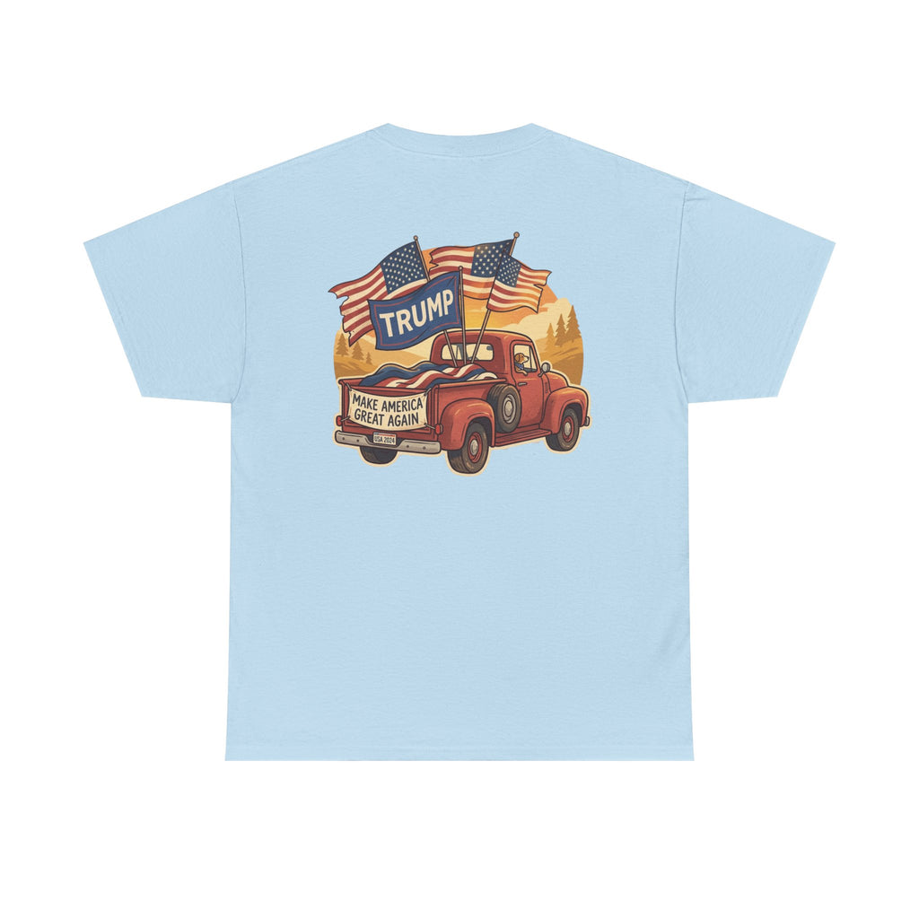 Trump Vintage Truck T-Shirt – Make America Great Again Flag Tee