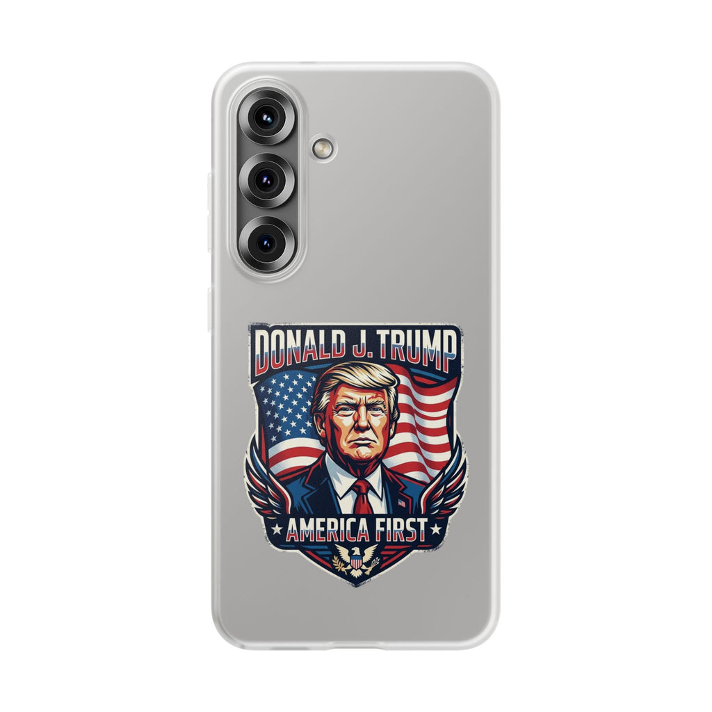 Political Phone Case — 'America First' Patriotic Shield Design