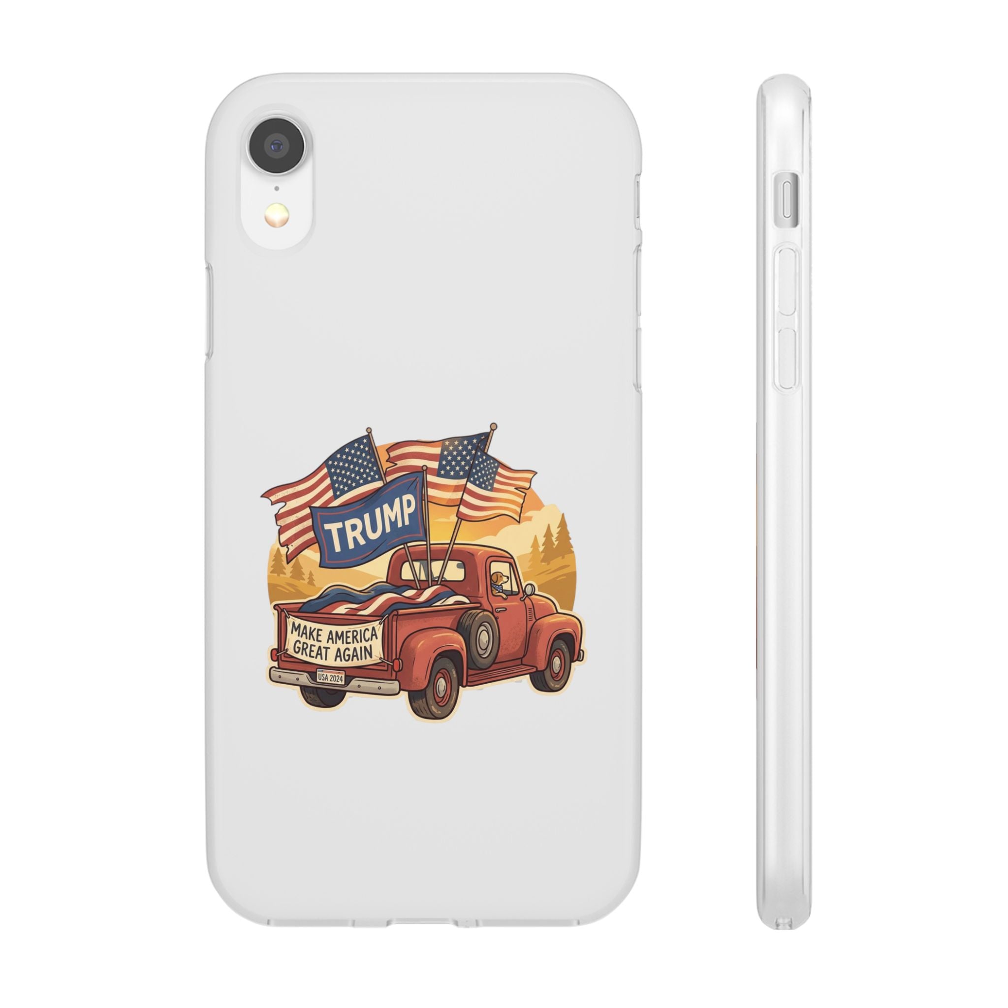 Trump Truck Phone Case — Patriotic MAGA Flag iPhone Case