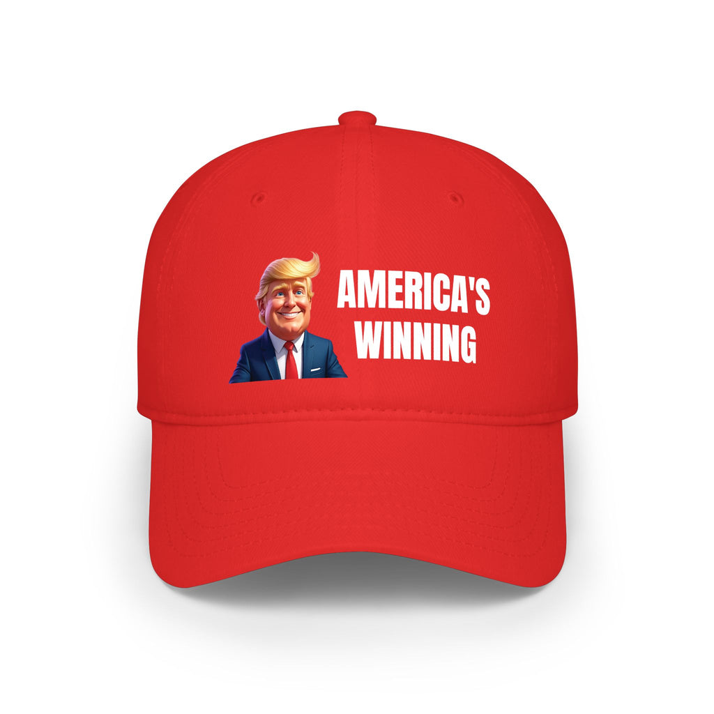 America's Winning Baseball Cap — Patriotic Trump Red Low Profile Hat