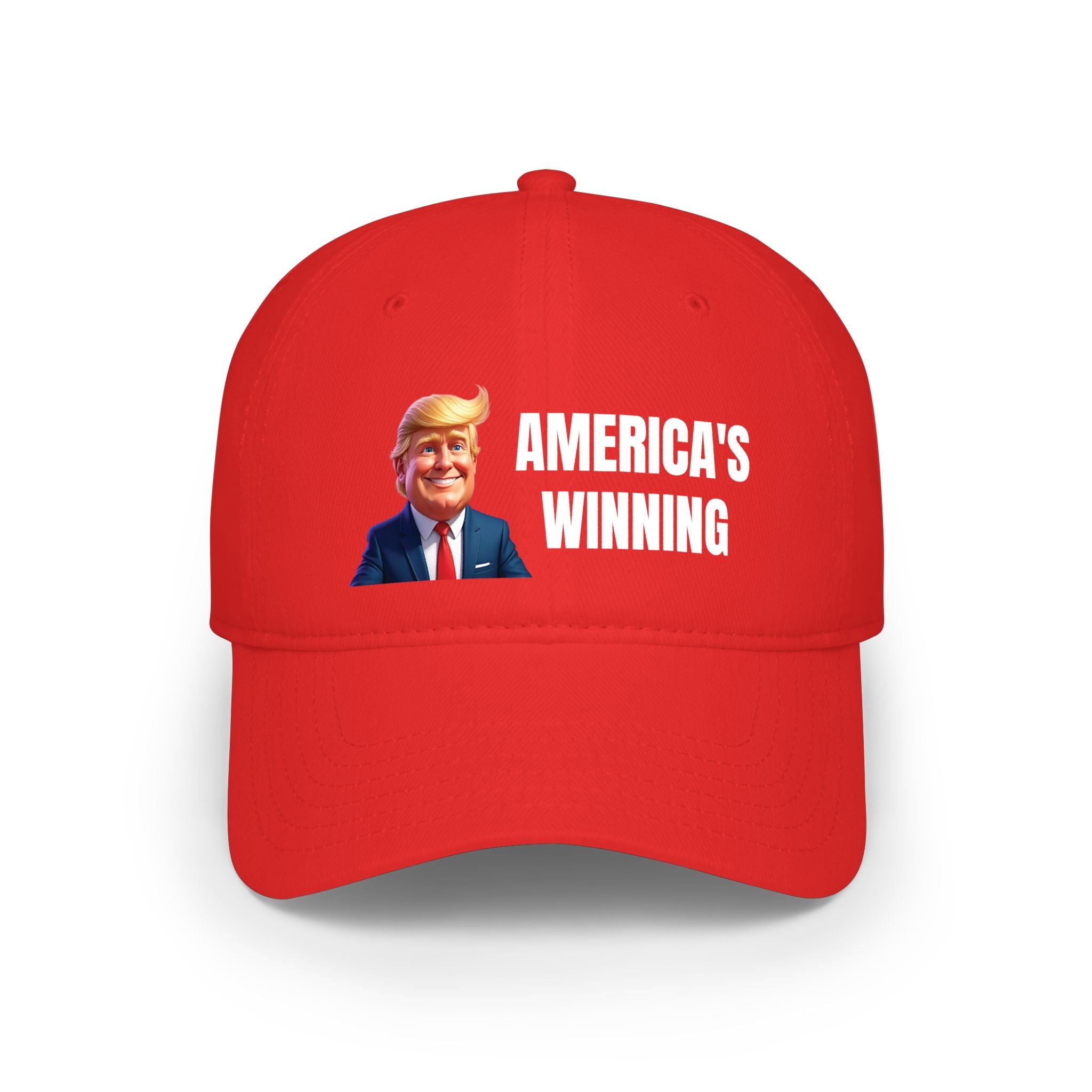 America's Winning Baseball Cap — Patriotic Trump Red Low Profile Hat