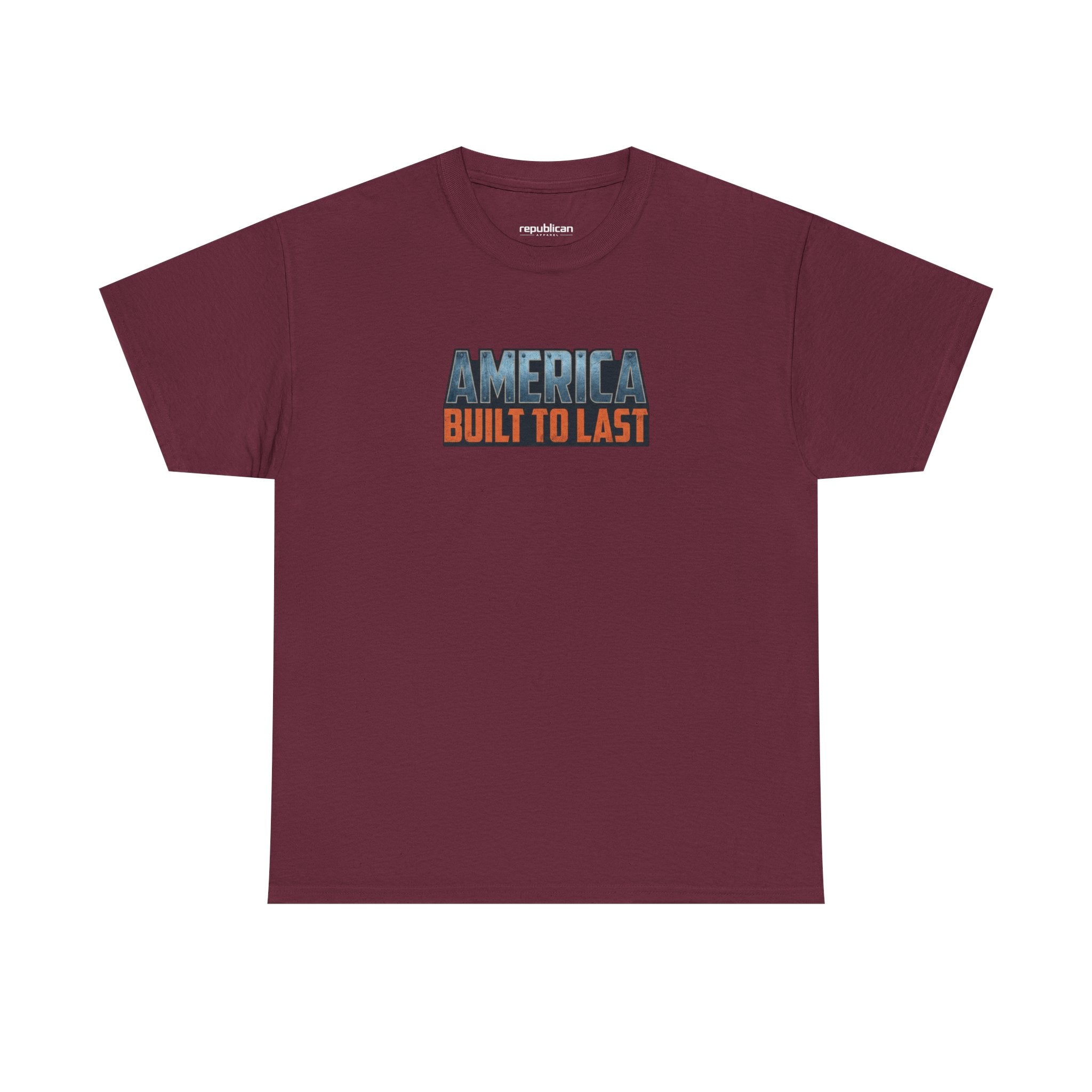 America Built to Last Tee — Trump 2024 Patriotic Graphic T-Shirt