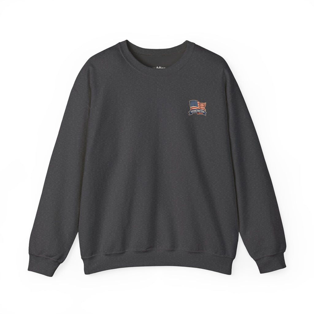 Crewneck Sweatshirt - Vintage Truck with Trump Flags | Make America Great Again Pullover