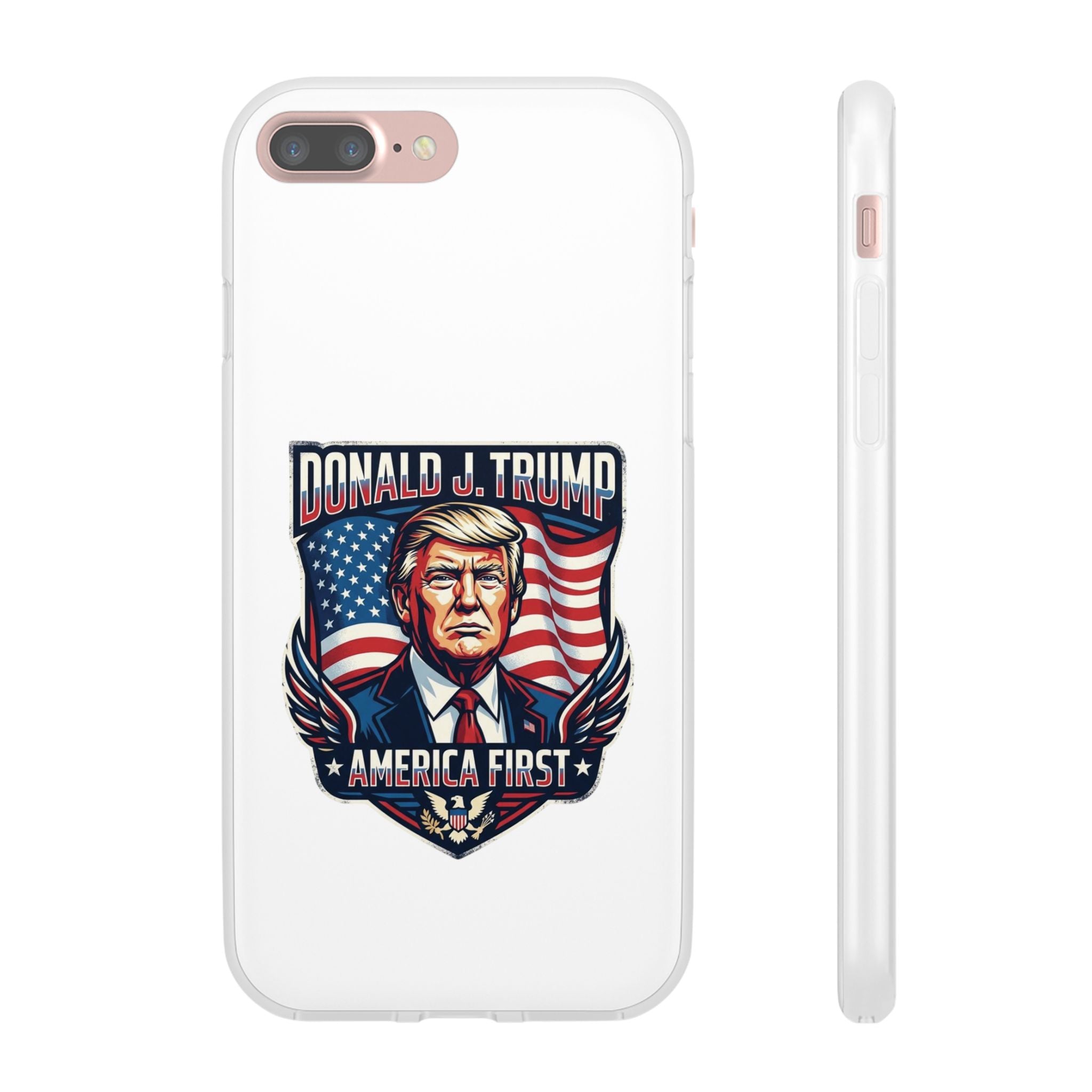 Political Phone Case — 'America First' Patriotic Shield Design