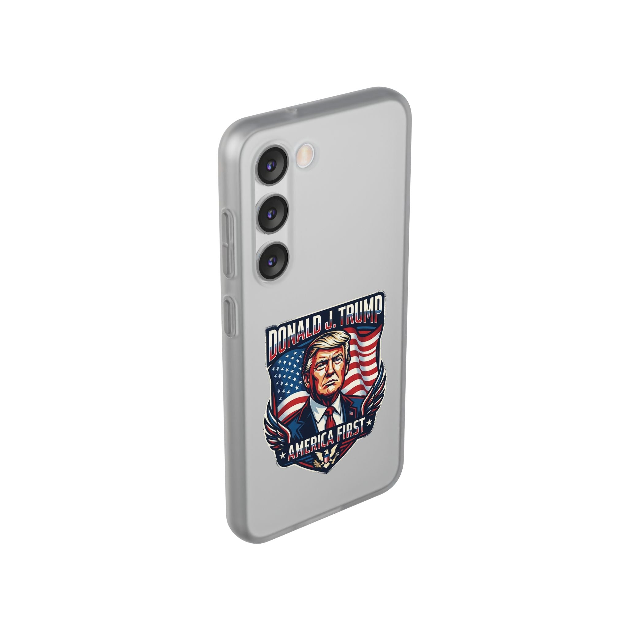 Political Phone Case — 'America First' Patriotic Shield Design