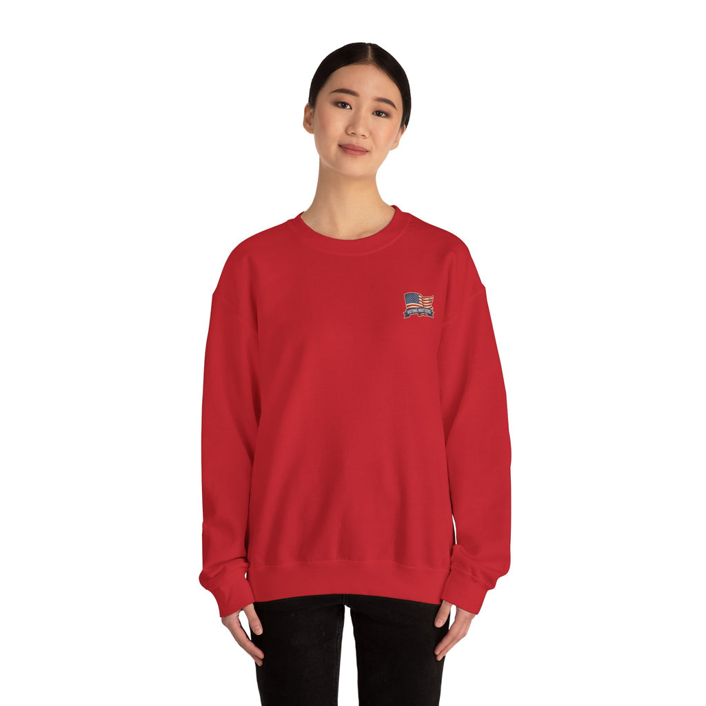 Crewneck Sweatshirt - Vintage Truck with Trump Flags | Make America Great Again Pullover