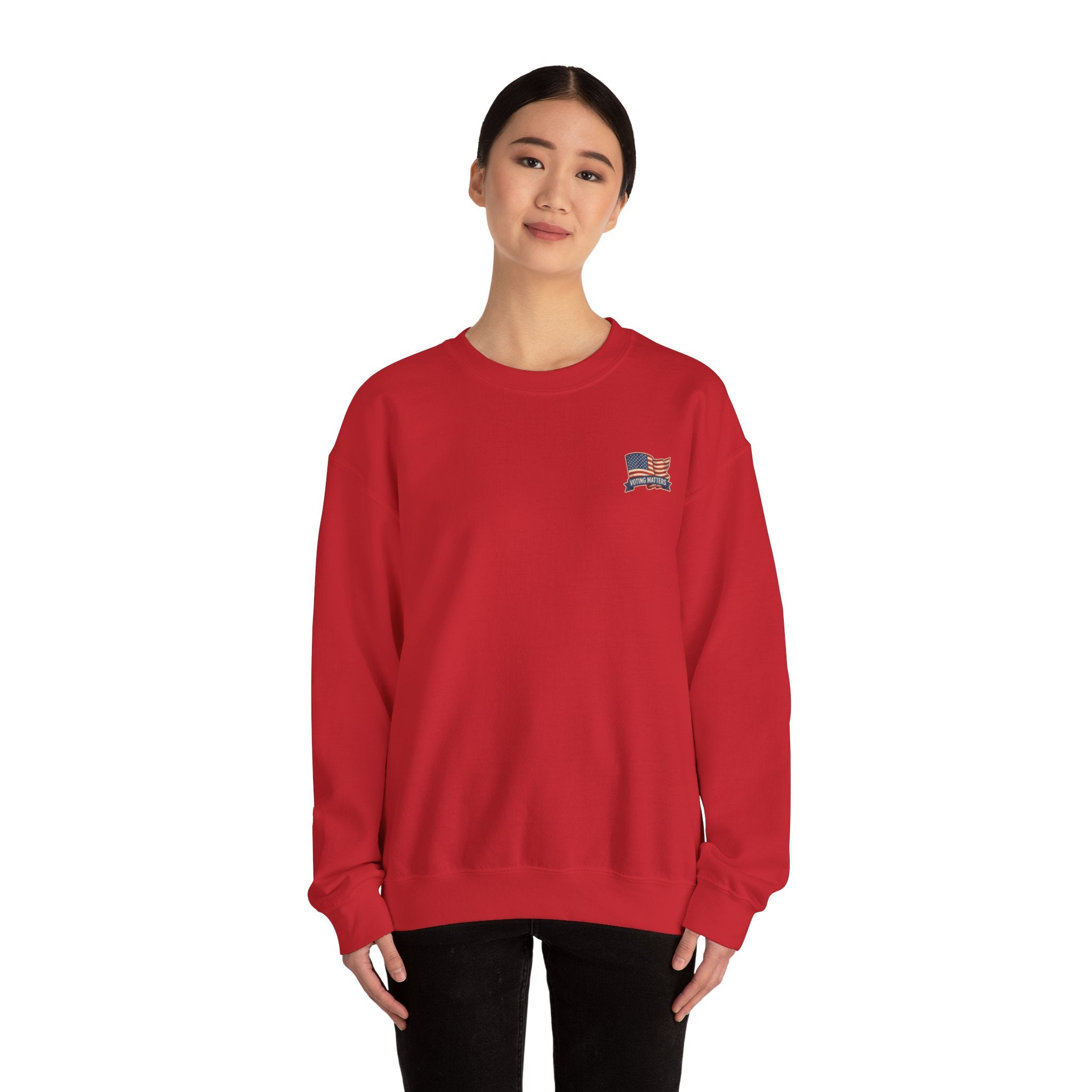 Crewneck Sweatshirt - Vintage Truck with Trump Flags | Make America Great Again Pullover