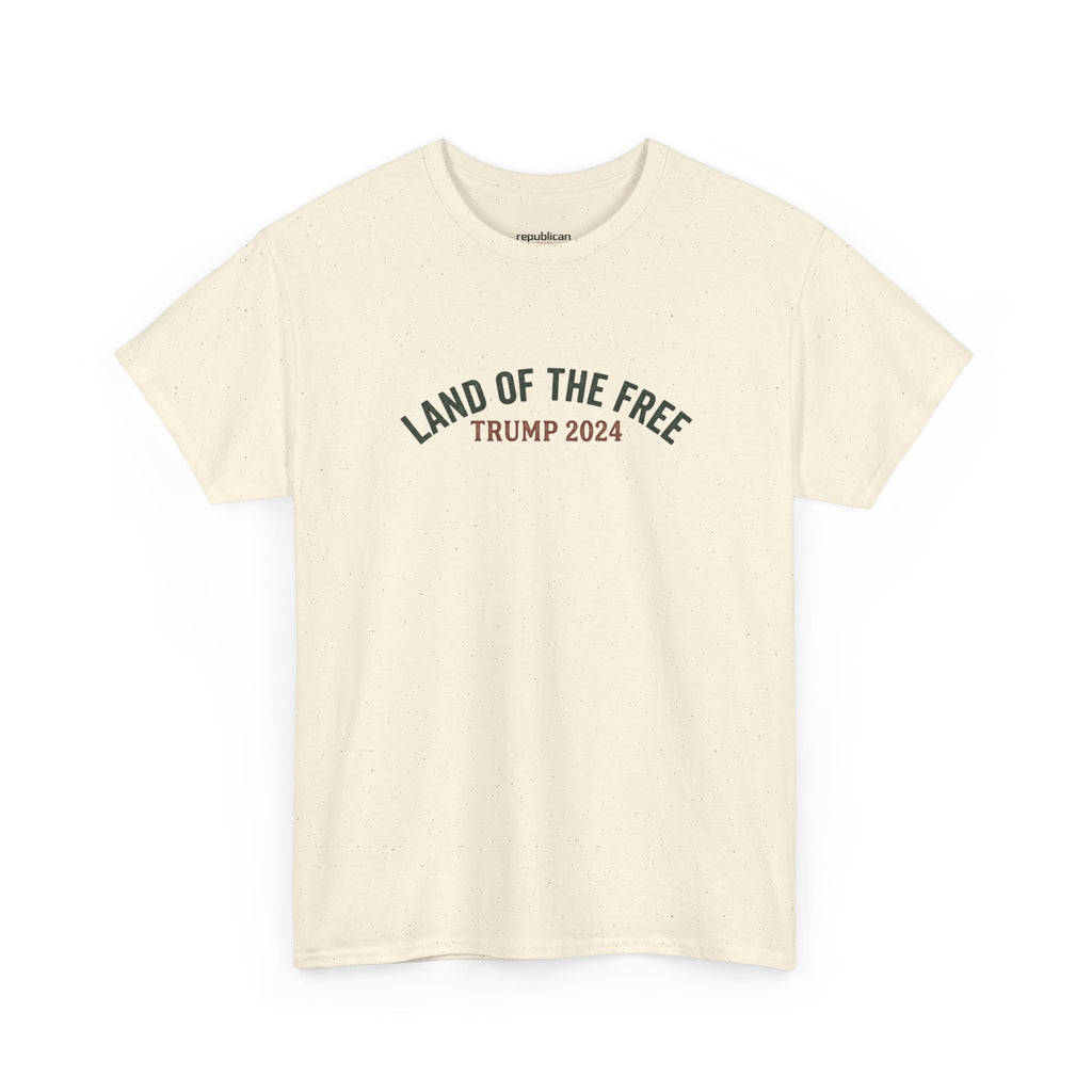 Land of the Free Graphic Tee – Vintage Mountain Campaign Design