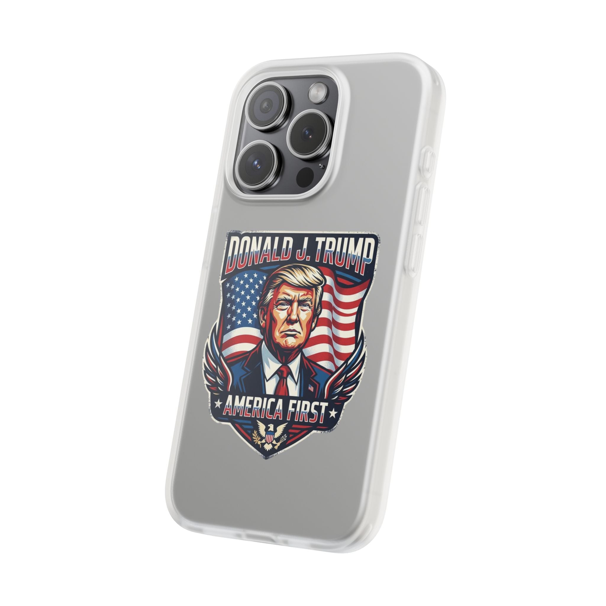 Political Phone Case — 'America First' Patriotic Shield Design
