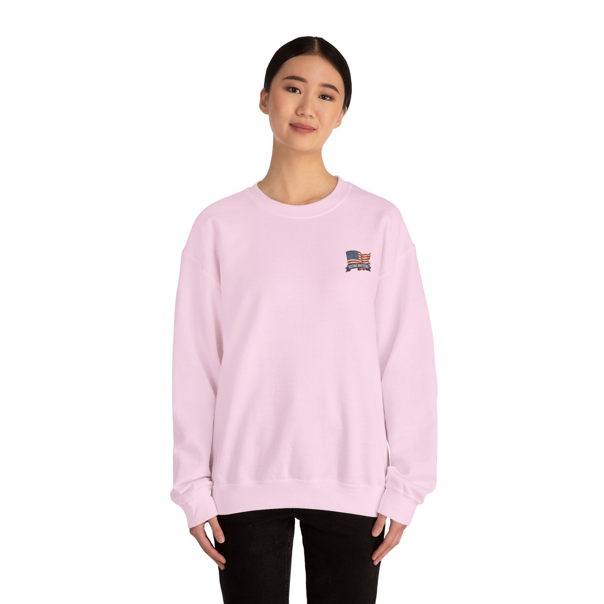 Crewneck Sweatshirt - Vintage Truck with Trump Flags | Make America Great Again Pullover